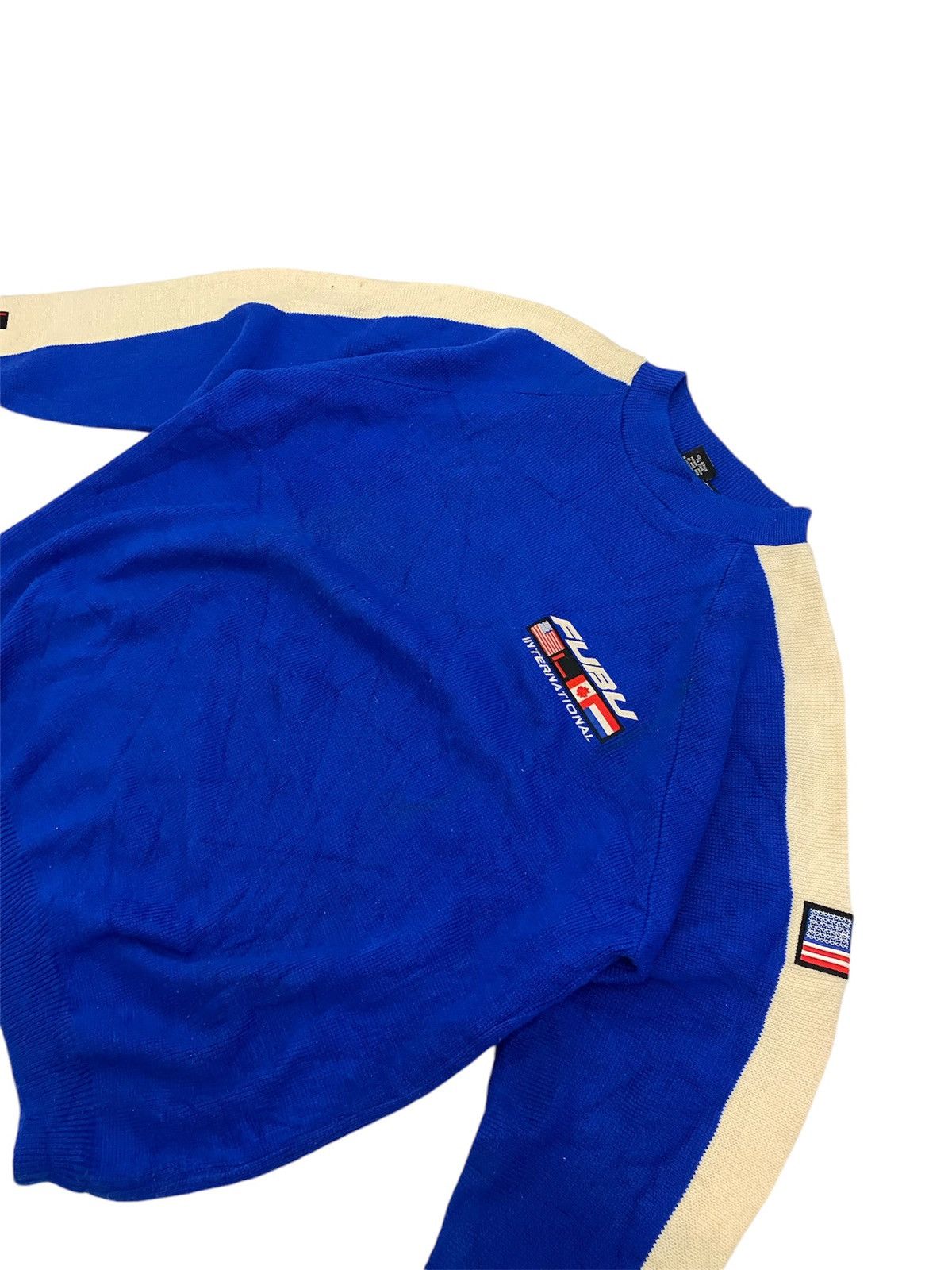 Fubu × Japanese Brand 🔥FUBU Big Logo Flag Knitwear Oversized Size US XXL / EU 58 / 5 - 4 Thumbnail