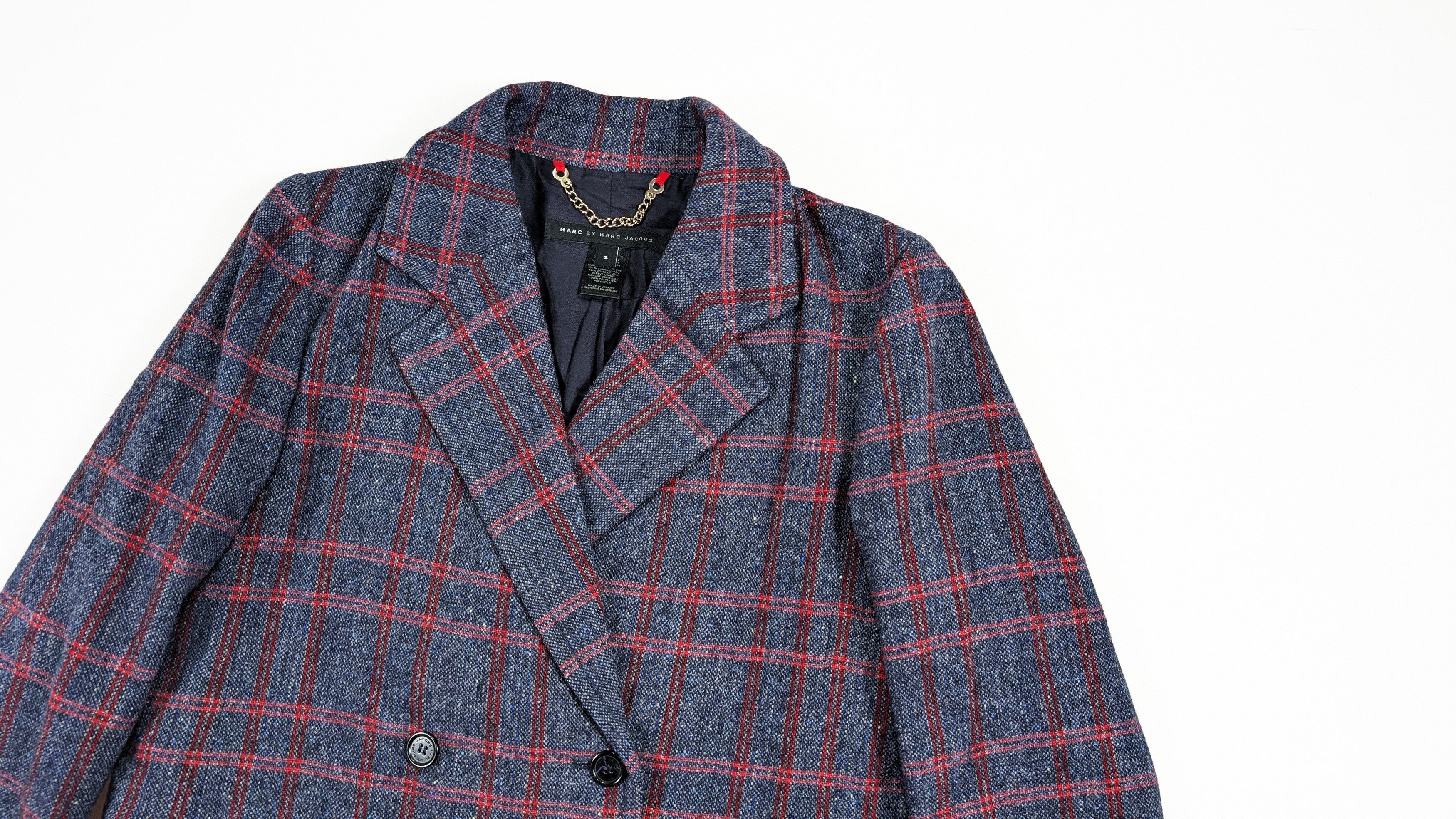 Marc by Marc Jacobs Marc by Marc Jacobs Double Breasted Wool Checkered Suit Size S / US 4 / IT 40 - 3 Thumbnail