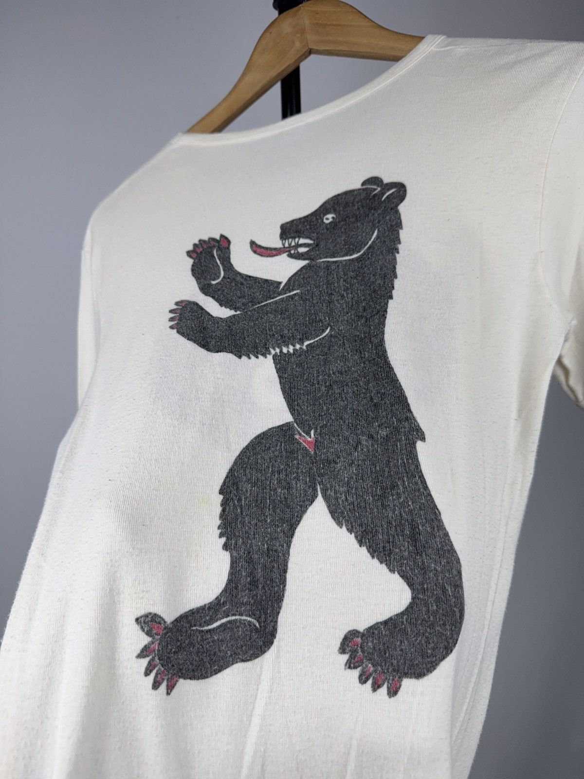 Vintage Retro 80s Vintage Bear Graphic Rare T-Shirt Single Stitch Size US M / EU 48-50 / 2 - 14 Thumbnail