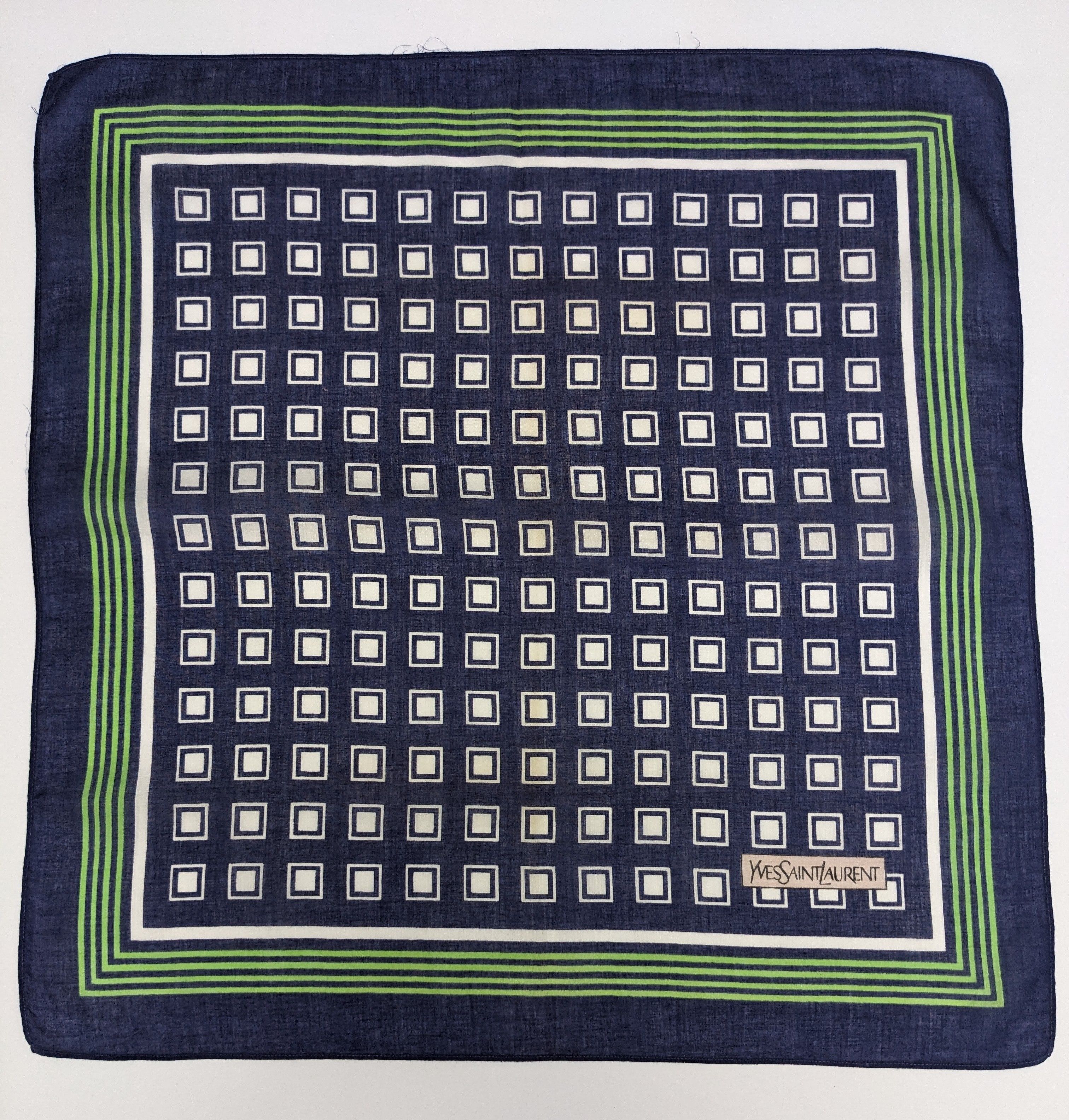 Yves Saint Laurent YVES SAINT LAURENT YSL GEOMETRIC SILK HANDKERCHIEF Size ONE SIZE - 3 Thumbnail