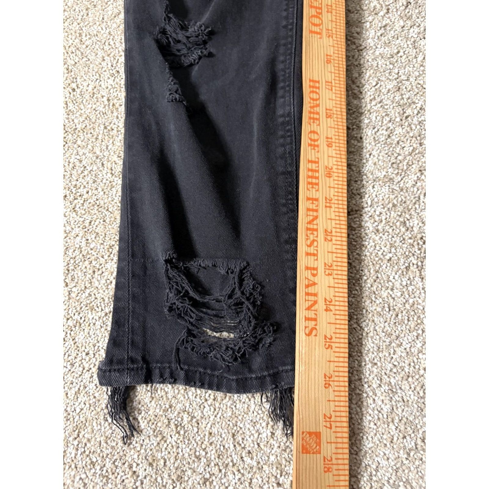 American Eagle Outfitters American Eagle Womens Jeans Mom 16 Black Charcoal High Rise Distressed 34x28 Size 38" / US 16 / IT 52 - 2 Thumbnail