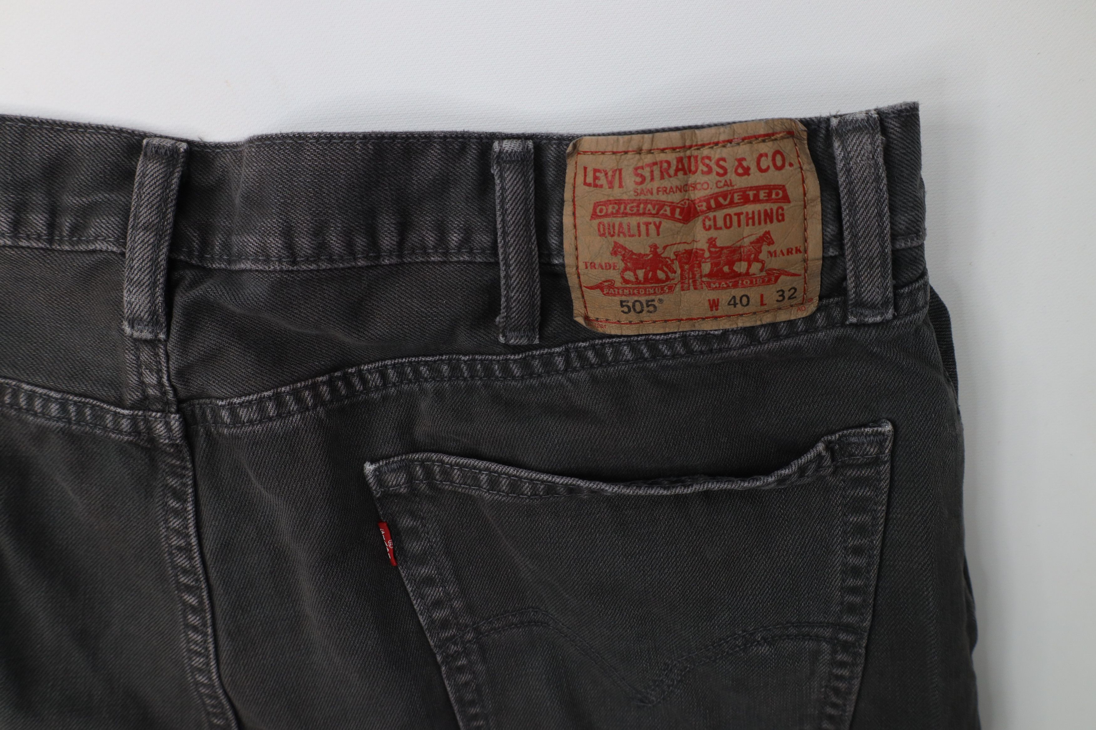 Levi's Vintage Y2K Levis 505 Regular Straight Leg Denim Jeans Gray Size US 40 / EU 56 - 15 Thumbnail