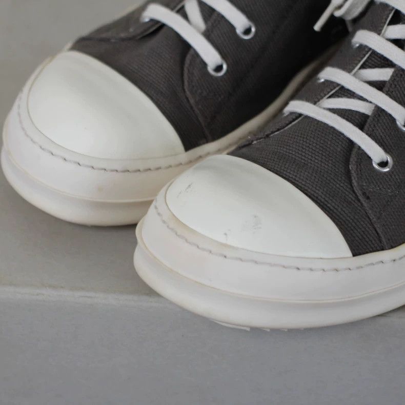 Rick Owens rickowens gray high-top sneakers-2508 Size US 5 / EU 37 - 3 Thumbnail