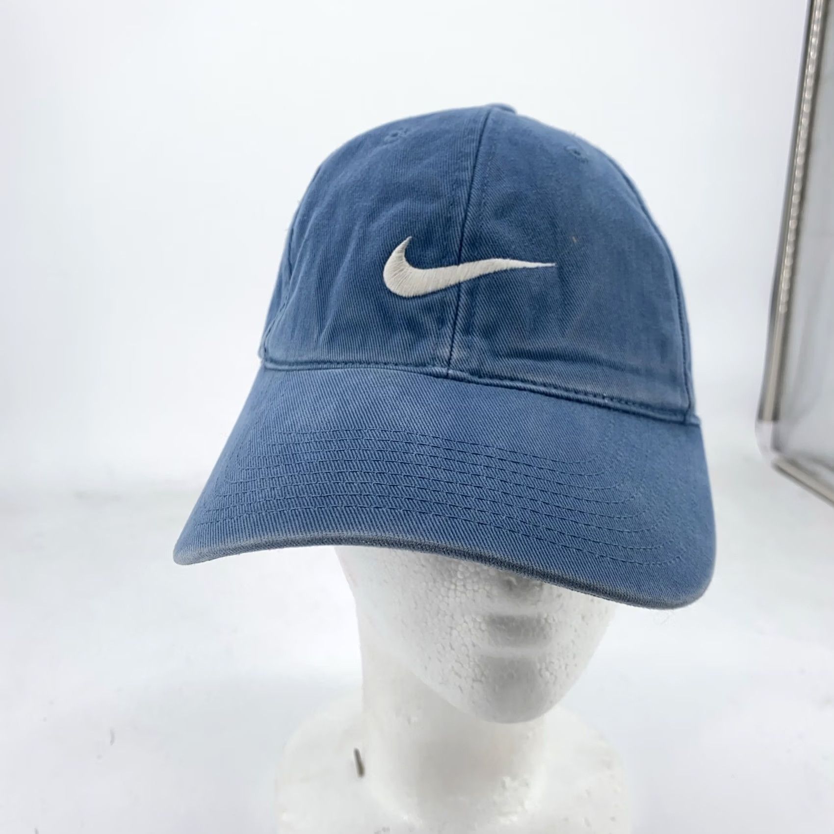 Nike Nike Hat Cap Strap Back Blue Embroidered Swoosh Just Do It Dad Baseball Mens One Size Size ONE SIZE - 2 Thumbnail