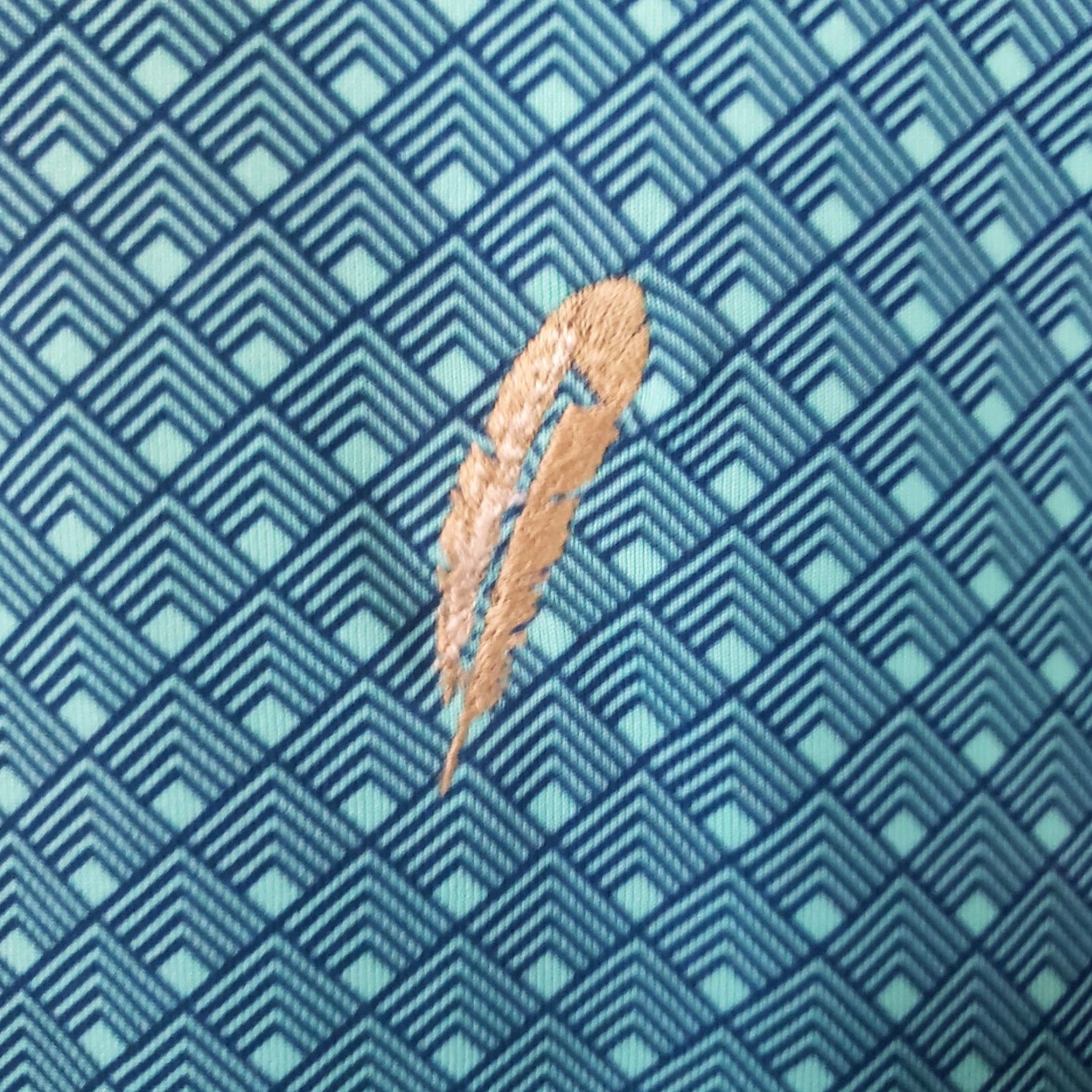 Vintage Greyson Polo Shirt Mens XL Blue Green Geometric Pattern Feather Logo Golf Performance Stretch Short Sleeve Polo Size US XL / EU 56 / 4 - 7 Thumbnail