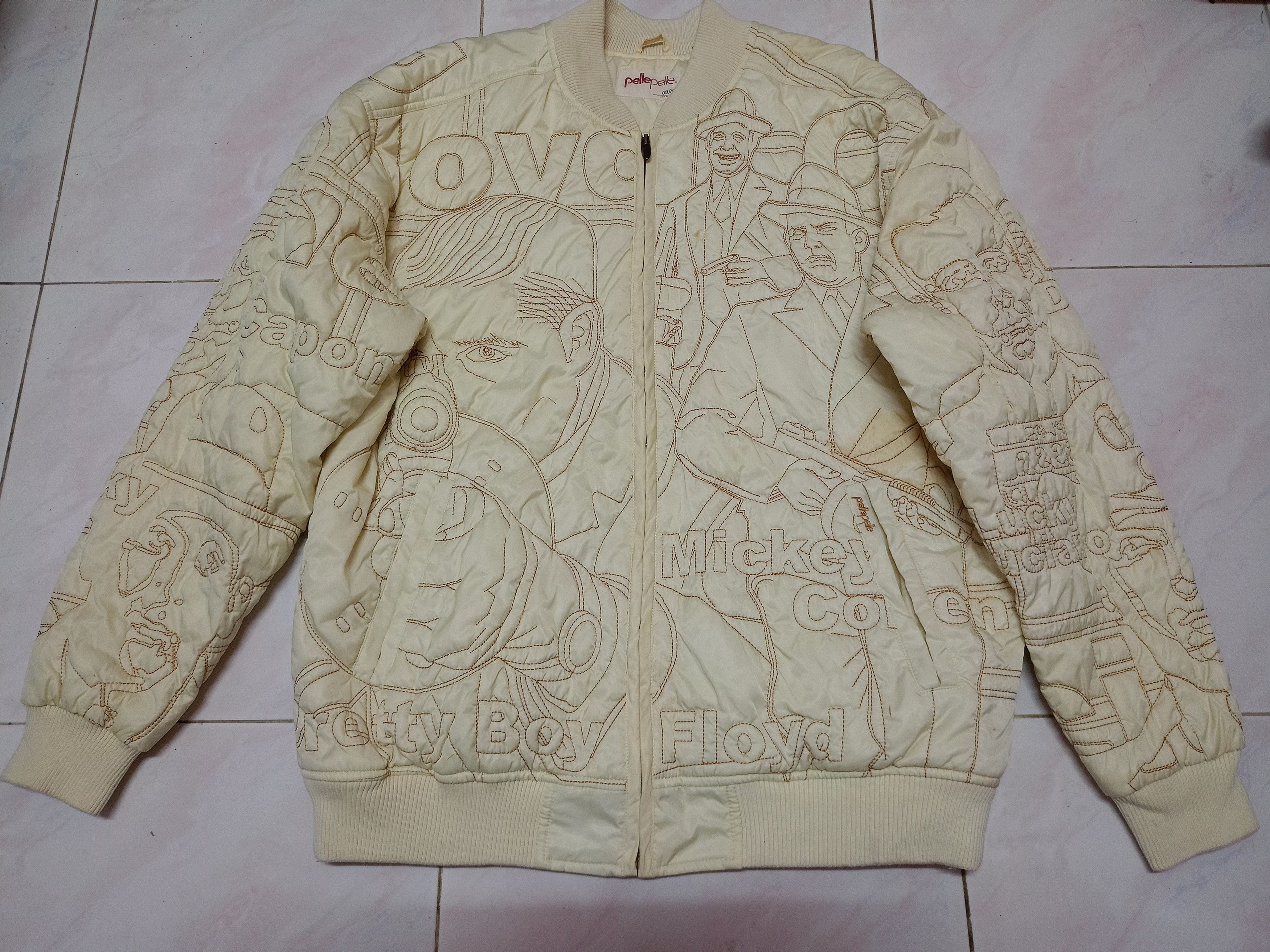 Pelle Pelle 🔥Pelle Pelle 'Gangsters' Embroidered Bomber Jacket 00's🔥 Size US XL / EU 56 / 4 - 1 Thumbnail