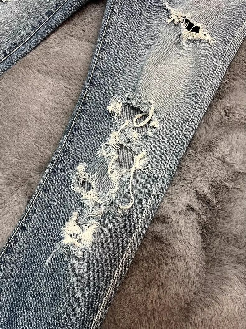 Saint Laurent Paris Saint Laurent 15 Fall/Winter Blue Washed Wrecking Jeans 250 Size US 30 / EU 46 - 5 Thumbnail