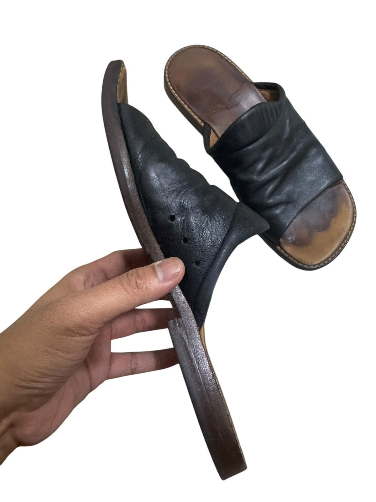 Designer × Dries Van Noten × Leather FLAT DRIES VAN NOTEN LEATHER SLIDE Size US 7.5 / EU 40-41 - 6 Thumbnail