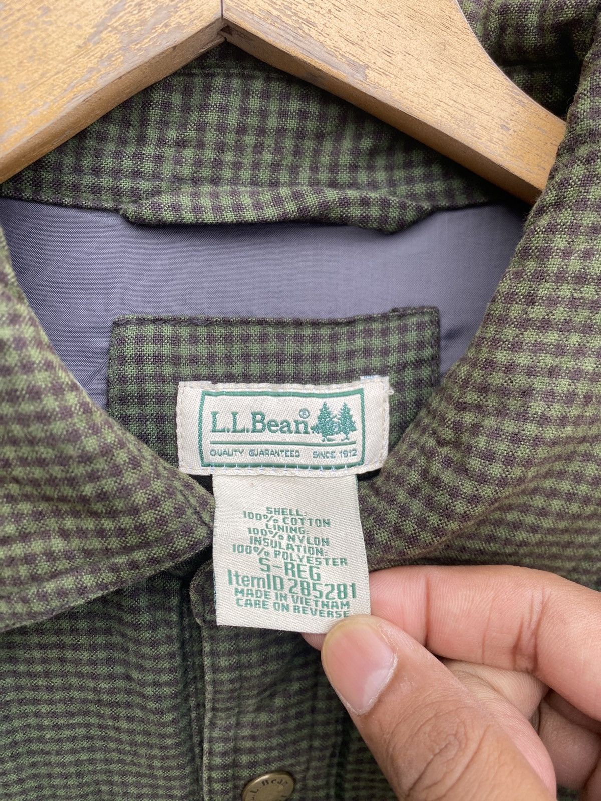 L.L. Bean Vintage L.L Bean Checkered Puffer Jacket - sunfaded Size US S / EU 44-46 / 1 - 10 Thumbnail