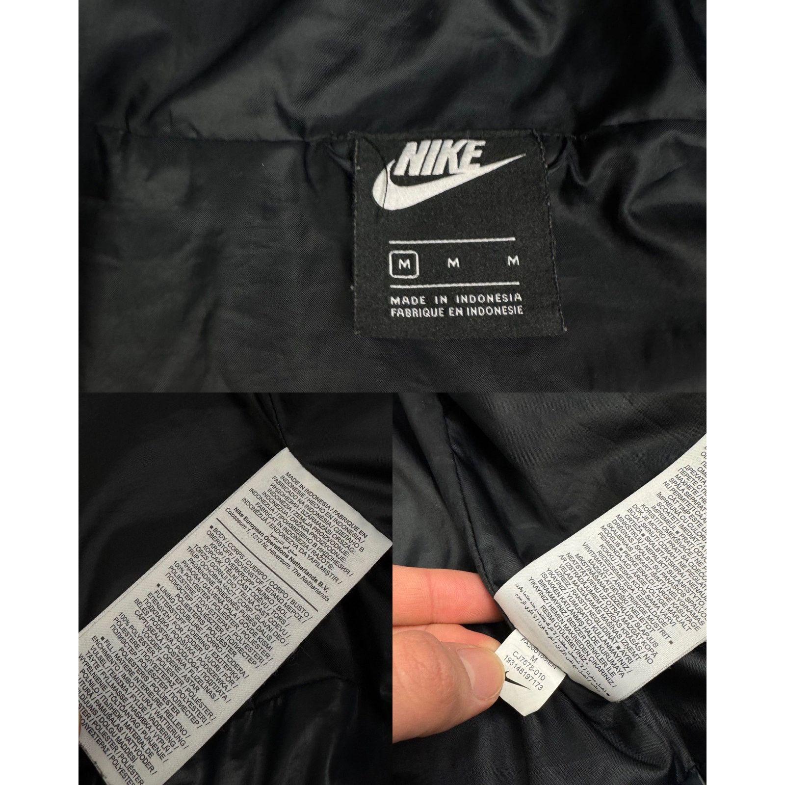 Nike Nike Sportswear Women's Black Synthetic Fill Puffer Jacket M Size M / US 6-8 / IT 42-44 - 2 Thumbnail