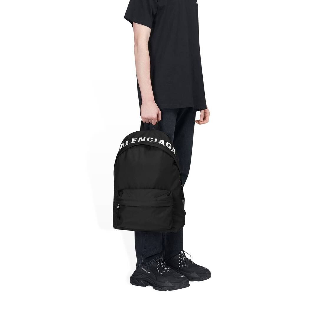 Balenciaga o1mt1gz0125 Size: OS / Wheel Backpack in Black Size ONE SIZE - 2 Thumbnail