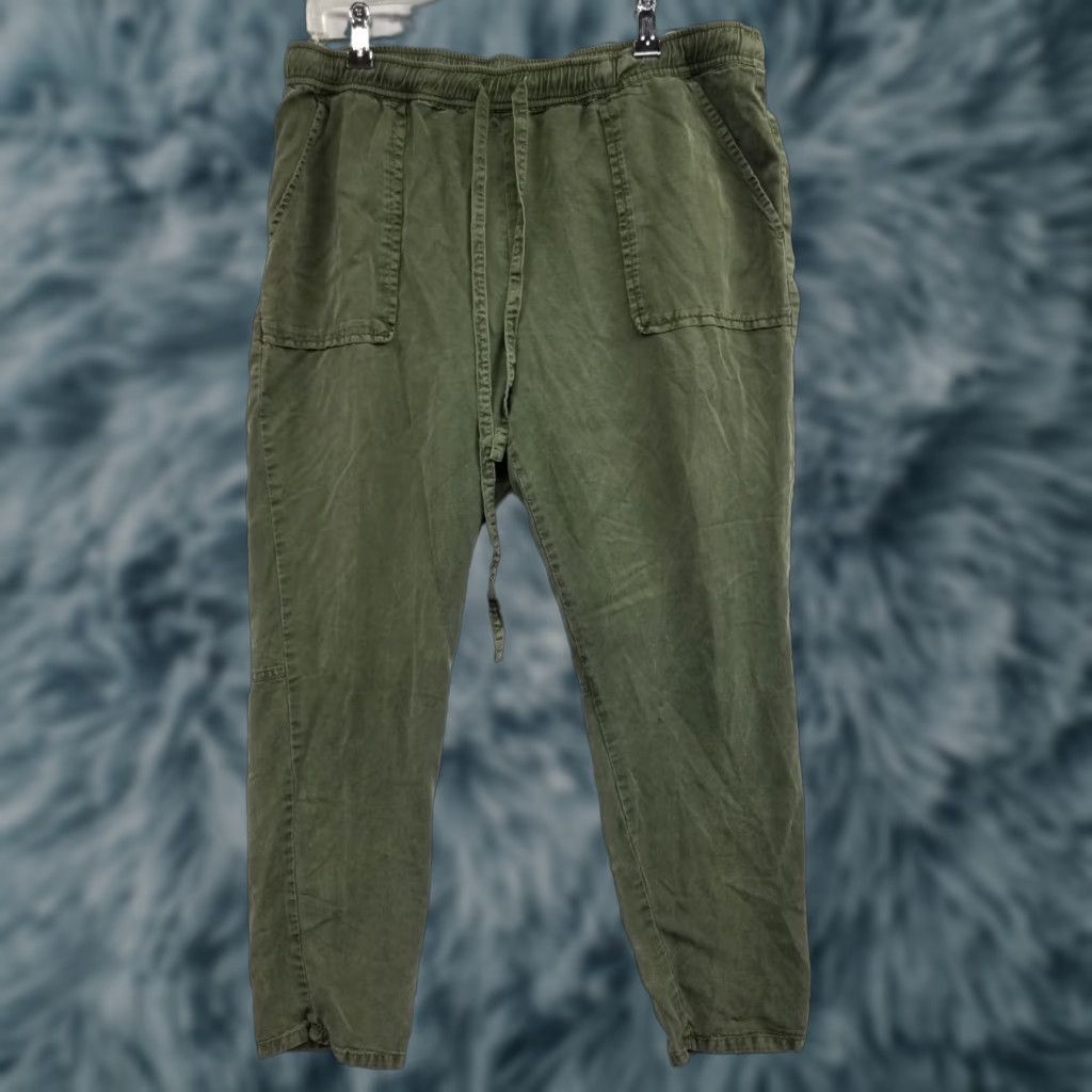 Lucky Brand Lucky Brand Womens Pants Jogger Regular Elastic Waist Drawstring Pull On Olive L Size 36" / US 14 / IT 50 - 1 Thumbnail
