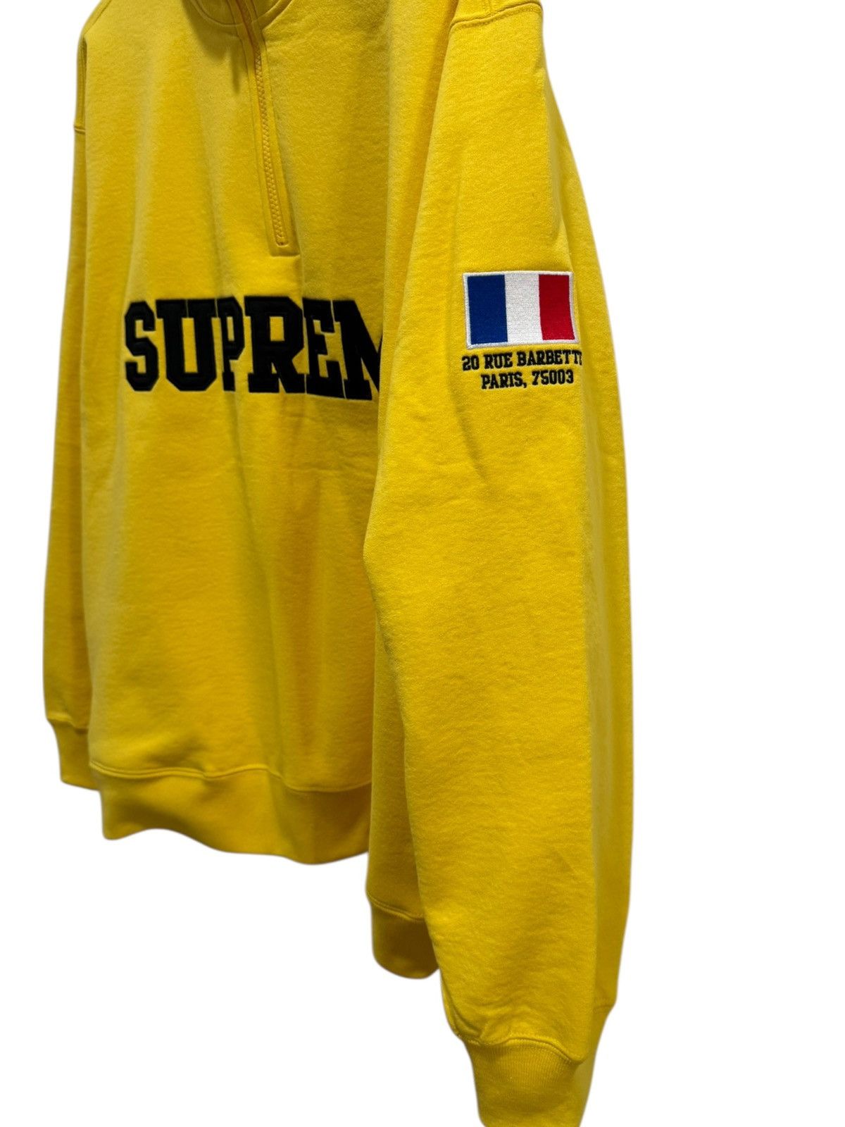 Supreme Supreme Paris Shop Flag Half Zip Pullover Yellow Size US L / EU 52-54 / 3 - 4 Thumbnail