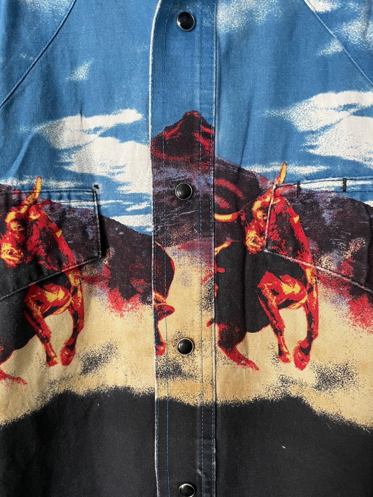 Cowboy Equipment Wrangler Animal Print Long Sleeve Casual Button-Down Shirts Size US XL / EU 56 / 4 - 2 Thumbnail