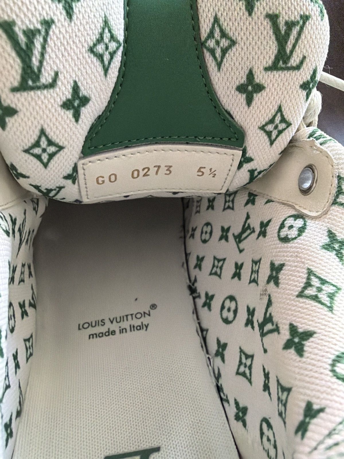 Louis Vuitton Louis Vuitton Green White Skate Sneakers Size US 7 / EU 40 - 6 Thumbnail