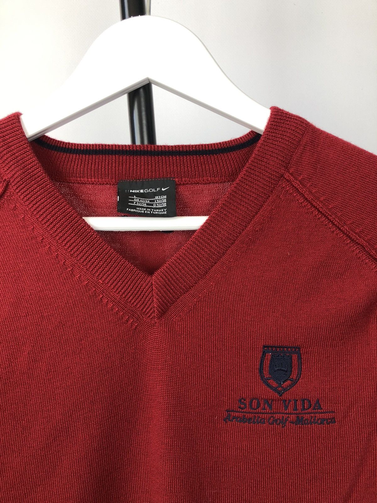 Nike × Vintage Vintage Nike Golf Wool vest Swoosh Sweater Outdoor 90x Size US L / EU 52-54 / 3 - 2 Thumbnail