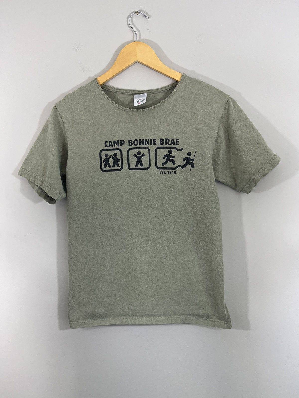 Vintage Vintage Thrashed Camp Faded Olive Tee Size US M / EU 48-50 / 2 - 2 Thumbnail