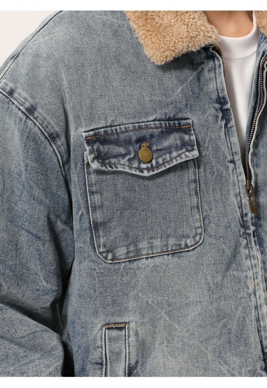 Other Men’s Faux lambswool warm denim jacket Size US M / EU 48-50 / 2 - 9 Thumbnail