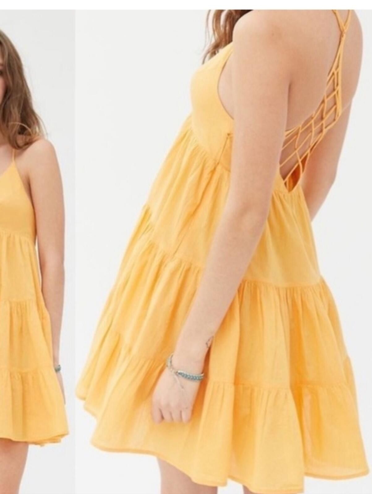 Urban Outfitters Urban Outfitters Orange Strappy Mini Dress Size S / US 4 / IT 40 - 9 Thumbnail