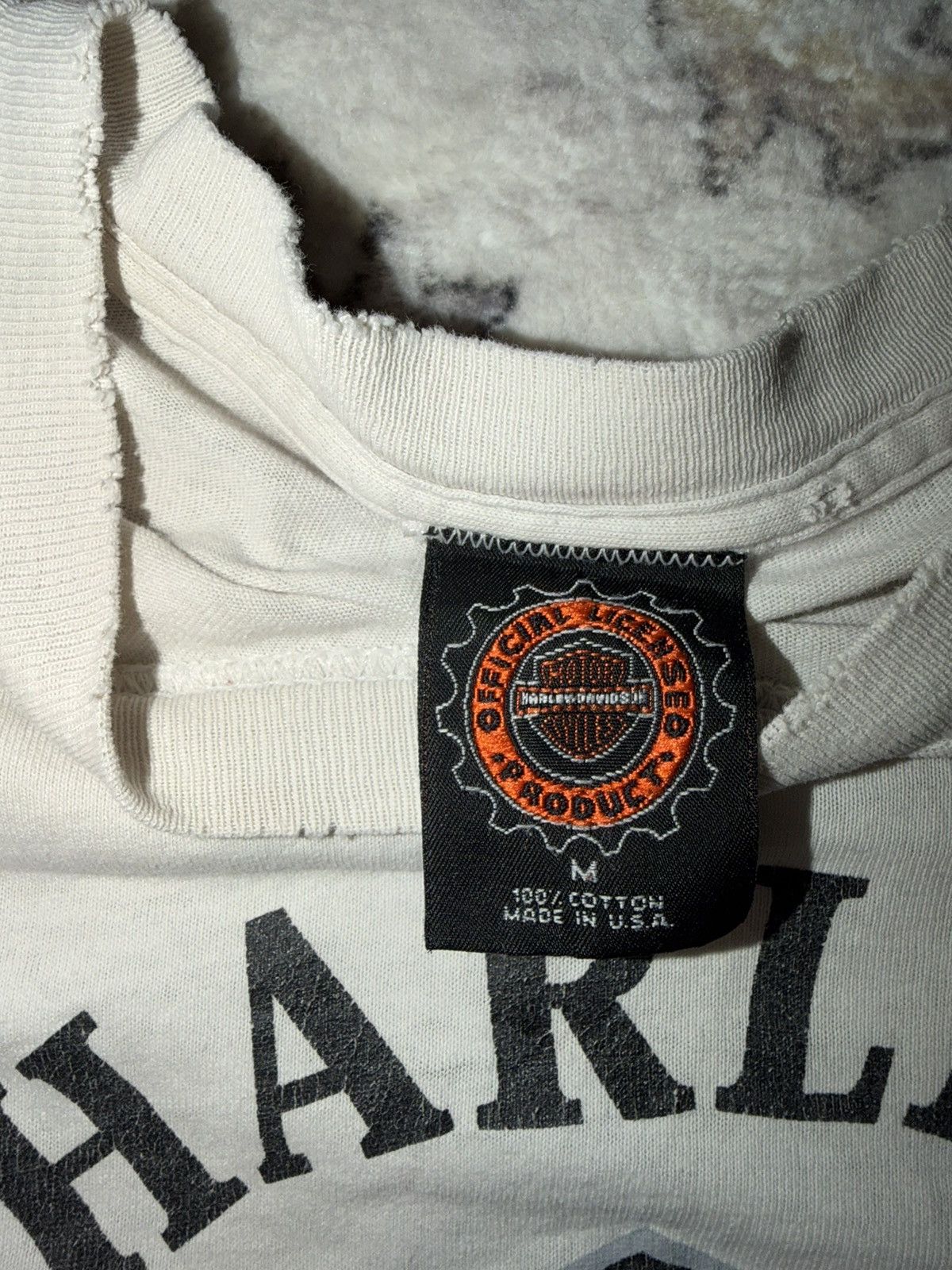 Harley Davidson Vintage 1996 Harley Davidson White Tee Size US M / EU 48-50 / 2 - 3 Thumbnail