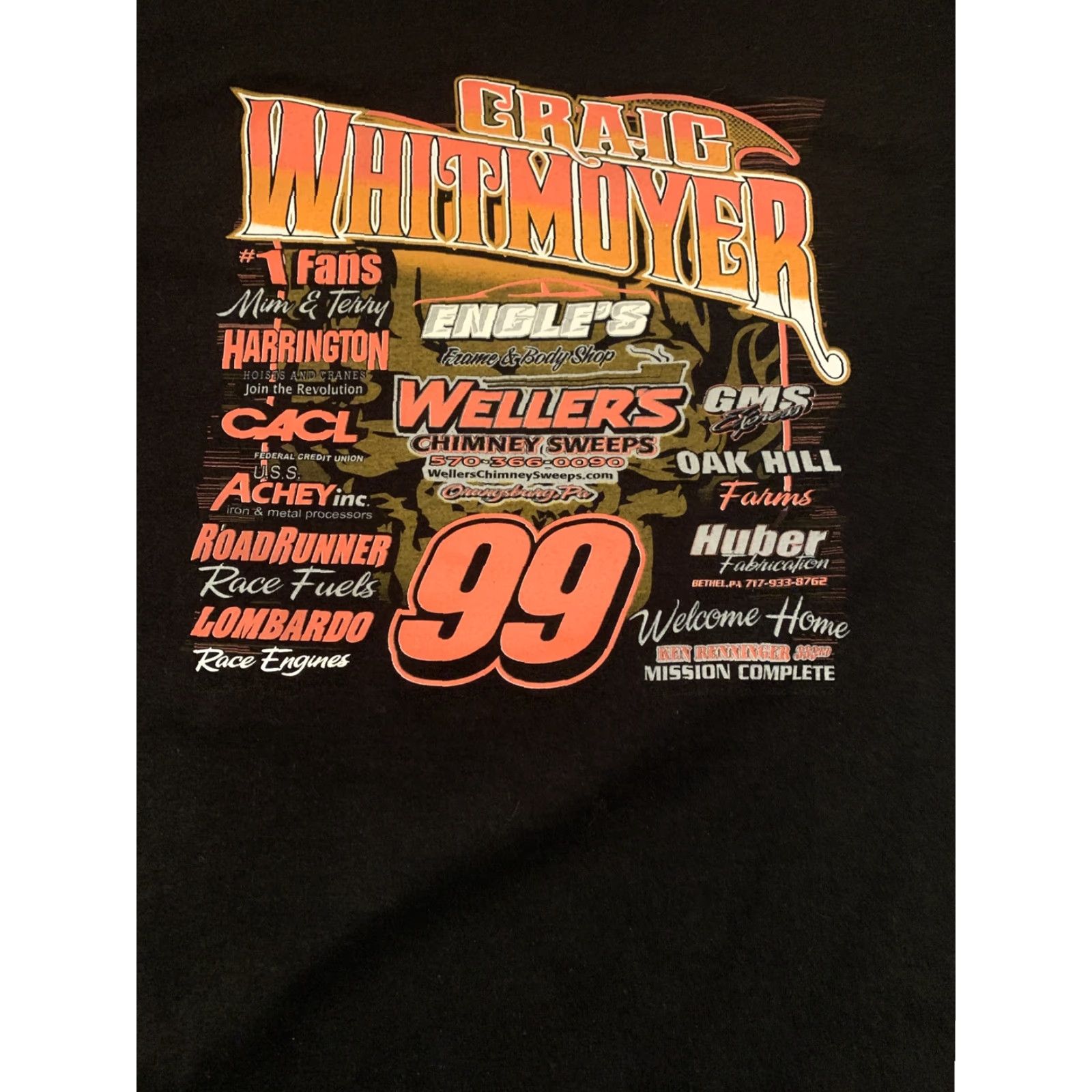 Jerzees Jerzees Craig Whitmoyer Modified Racing T Shirt Size XXL 2XL Black Men Regular Size T-Shirt Size US XXL / EU 58 / 5 - 5 Thumbnail