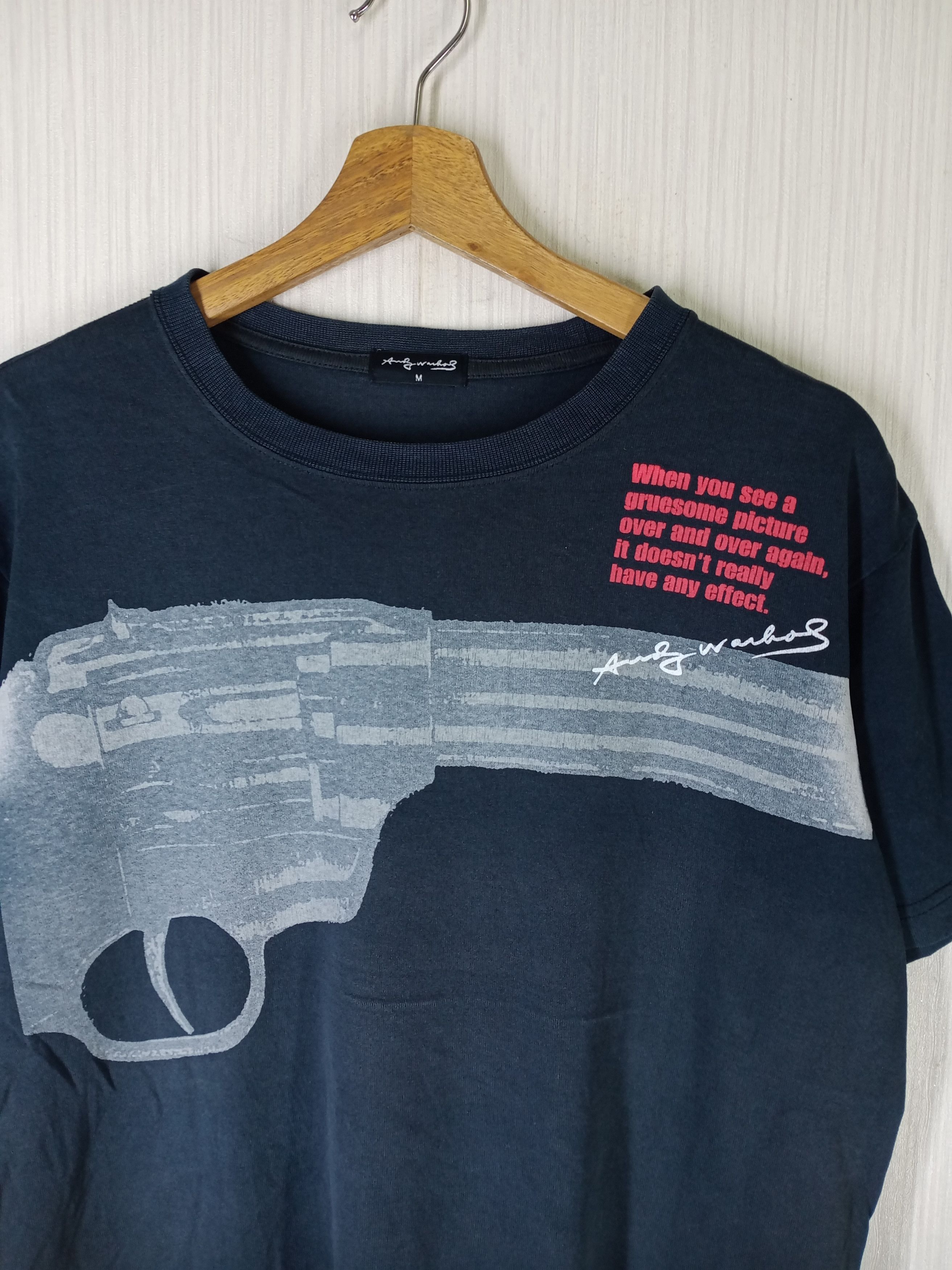 Andy Warhol Rare Vintage Andy Warhol Gun Tshirt Size US M / EU 48-50 / 2 - 7 Thumbnail