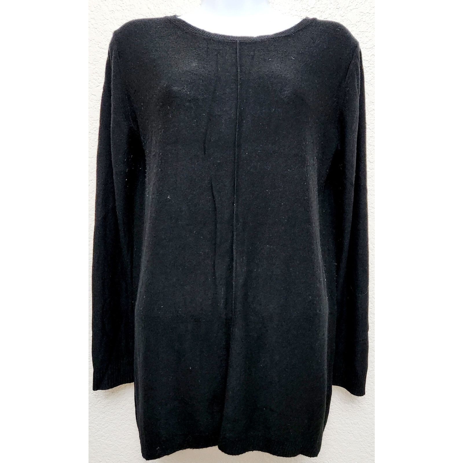 Other Two Twenty Five Black Cashmere Blend Top M Faux Back Zip Size M / US 6-8 / IT 42-44 - 1 Thumbnail