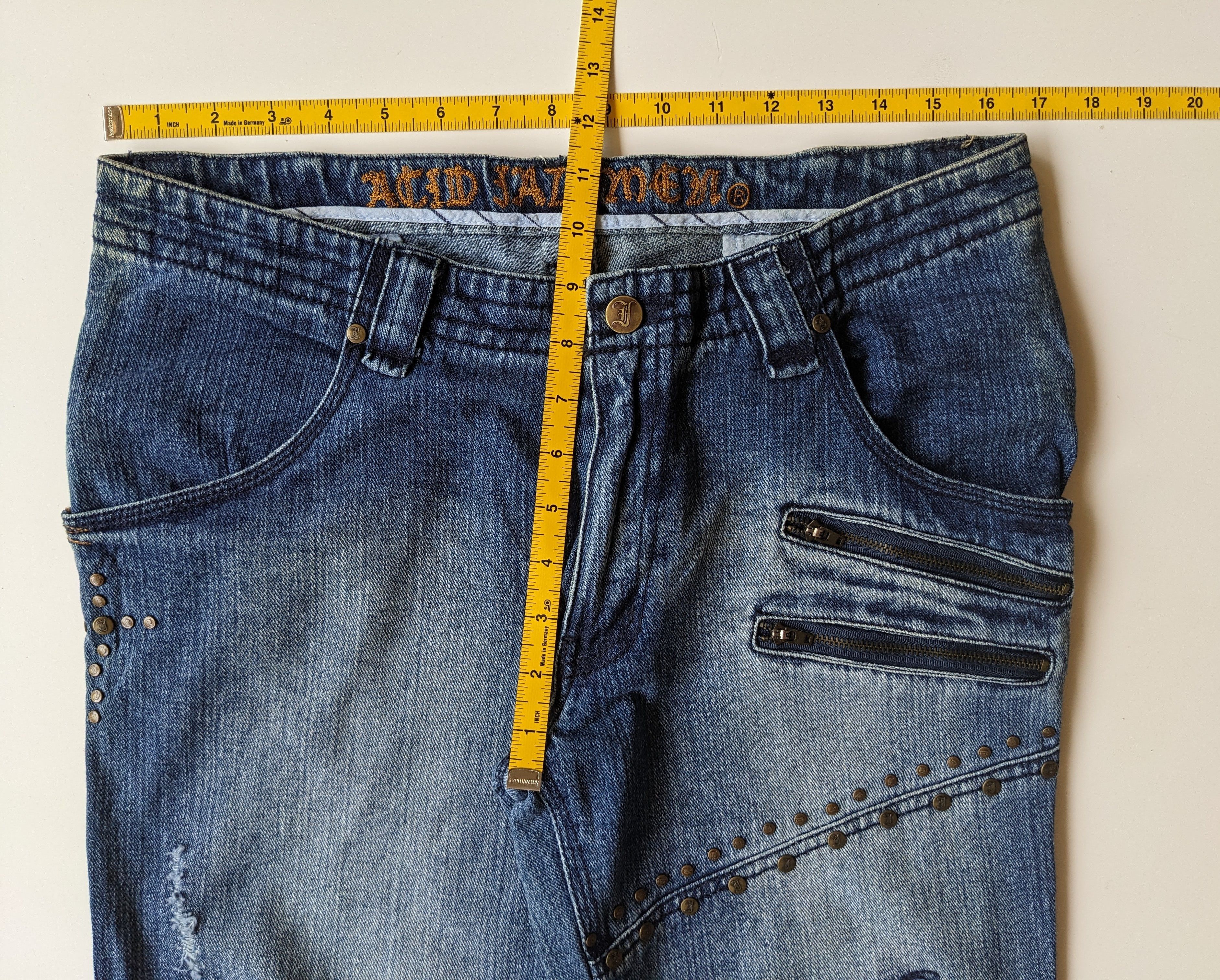 GOSTAR DE FUGA × If Six Was Nine × Japanese Brand Acid Jazz Men patchwork clawmark jeans Size US 33 - 9 Thumbnail