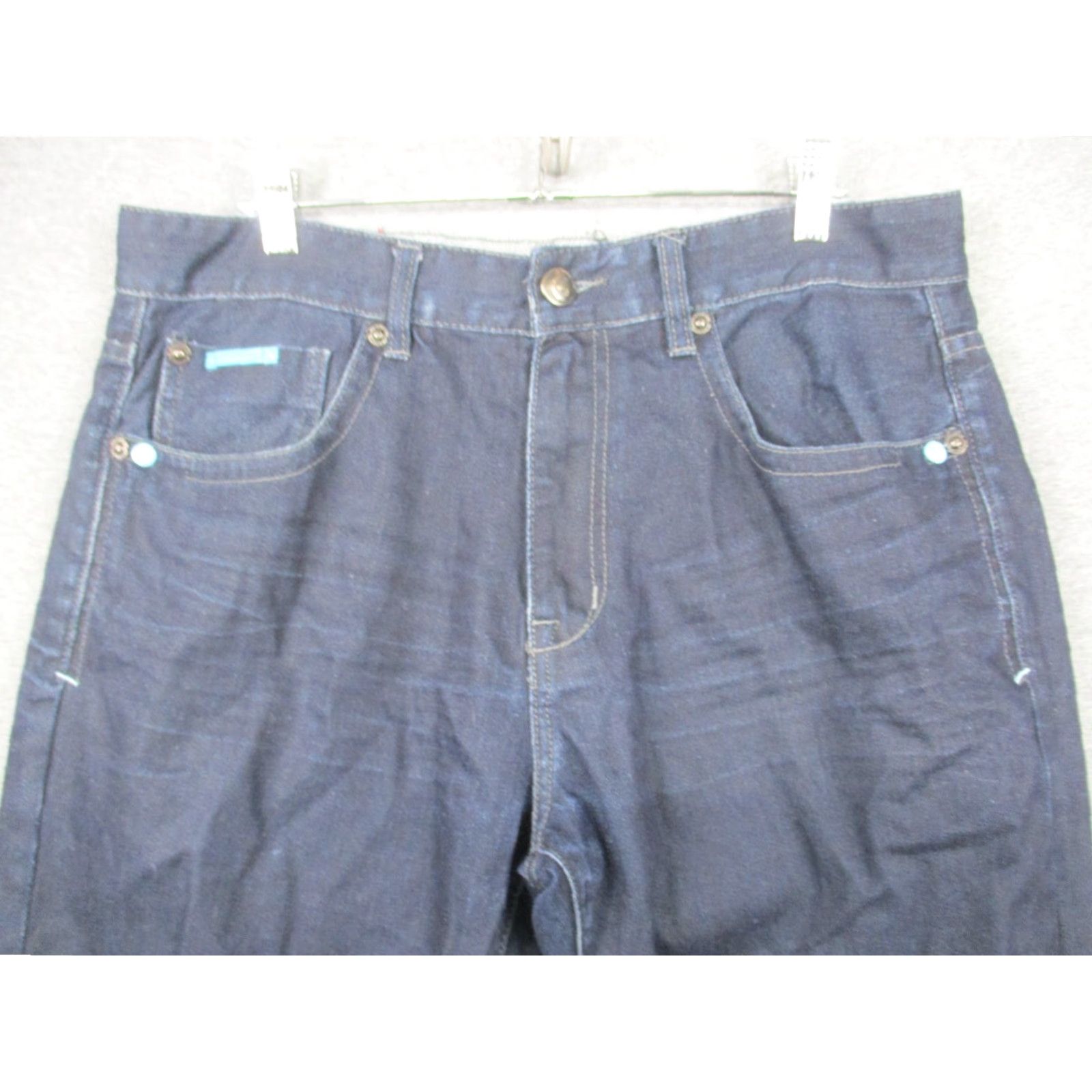 Ecko Unltd. ECKO UNLTD Jeans 34 Baggy Hip Hop Street Dark Blue Y2K Streetwear Wide Leg Jeans Mens Regular 34 Blue Denim 5-Pocket Size US 34 / EU 50 - 3 Thumbnail
