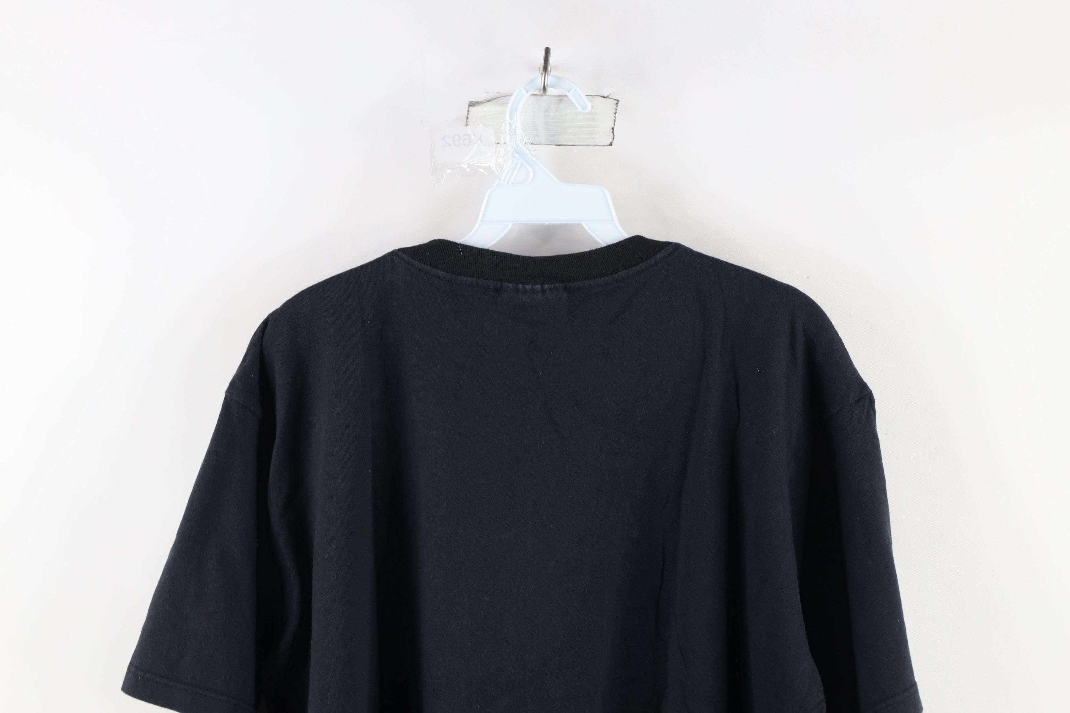Vintage Vintage 90s Streetwear Blank Pocket T-Shirt Black Cotton USA Size XXL / US 16-18 / IT 52-54 - 9 Thumbnail
