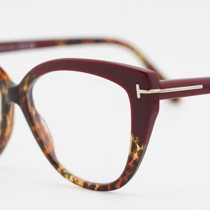Tom Ford Tom Ford FT5673-B 056 Eyeglasses Bordeaux 54mm Cat Eye Size ONE SIZE - 8 Thumbnail