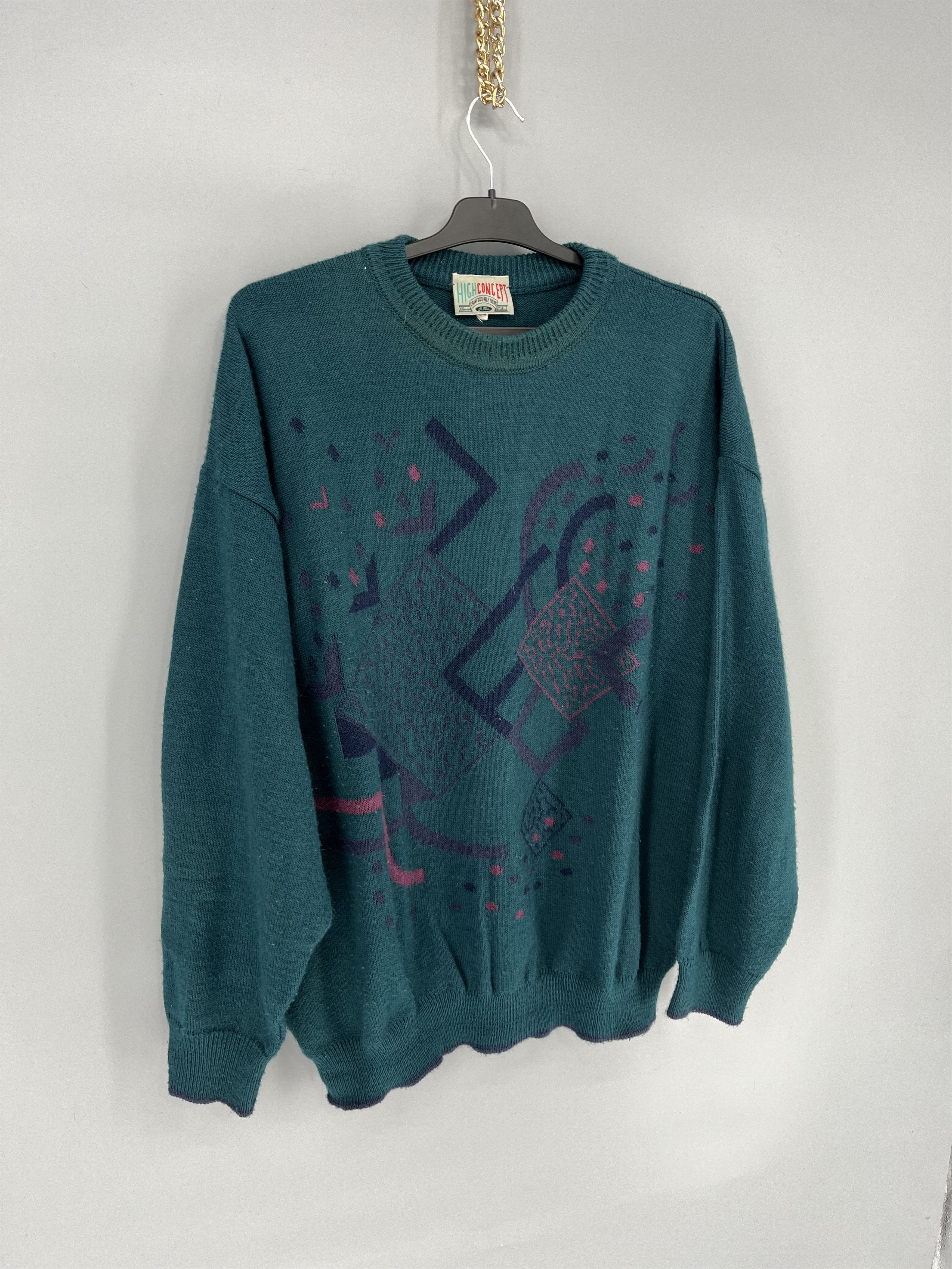Vintage Vintage 90s Wool Sweater Oversize Made in Size US L / EU 52-54 / 3 - 2 Thumbnail