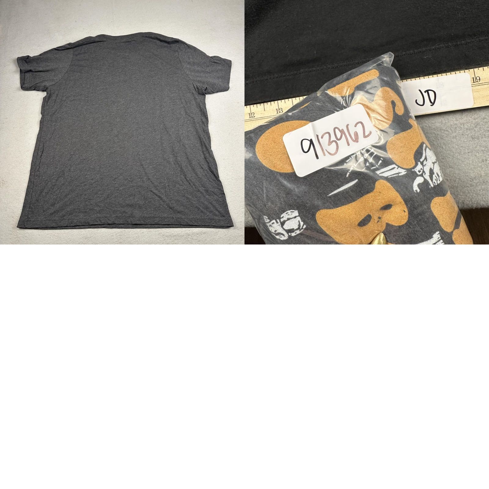 Hereu Just Here To Bone Shirt Adult XL Gray Skeleton Graphic Funny Halloween Tee Mens Size US XL / EU 56 / 4 - 9 Thumbnail