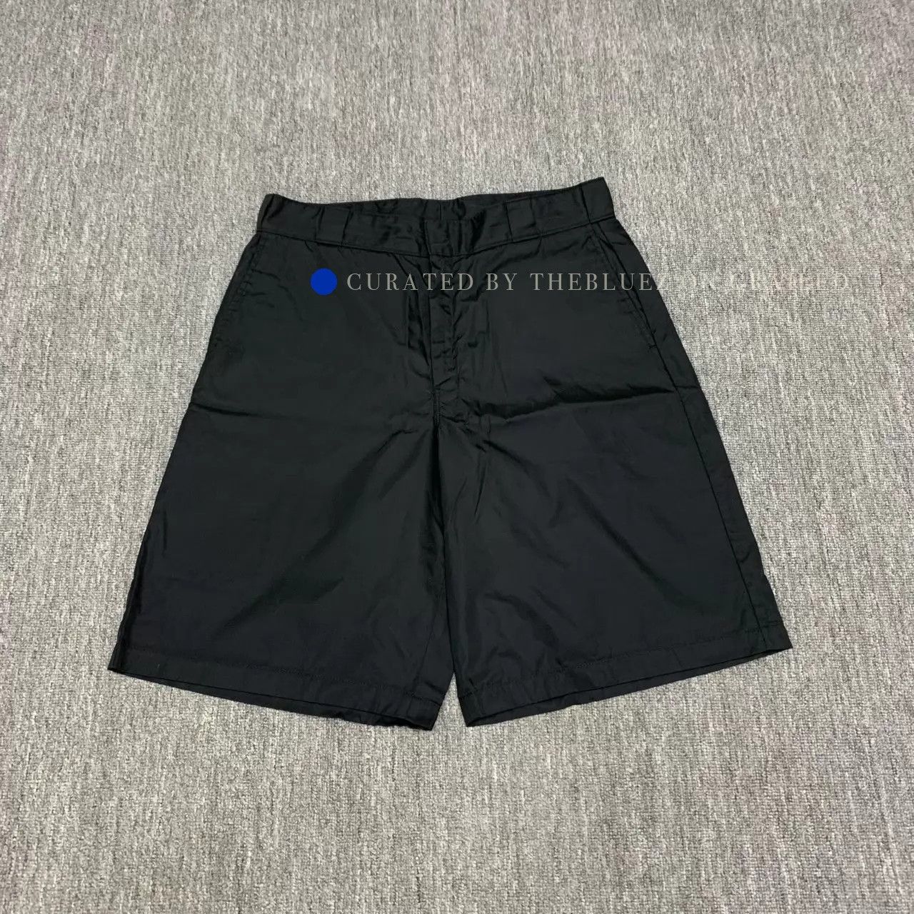 Prada Sleek Black Nylon Shorts with Triangle Logo Size US 32 / EU 48 - 1 Thumbnail
