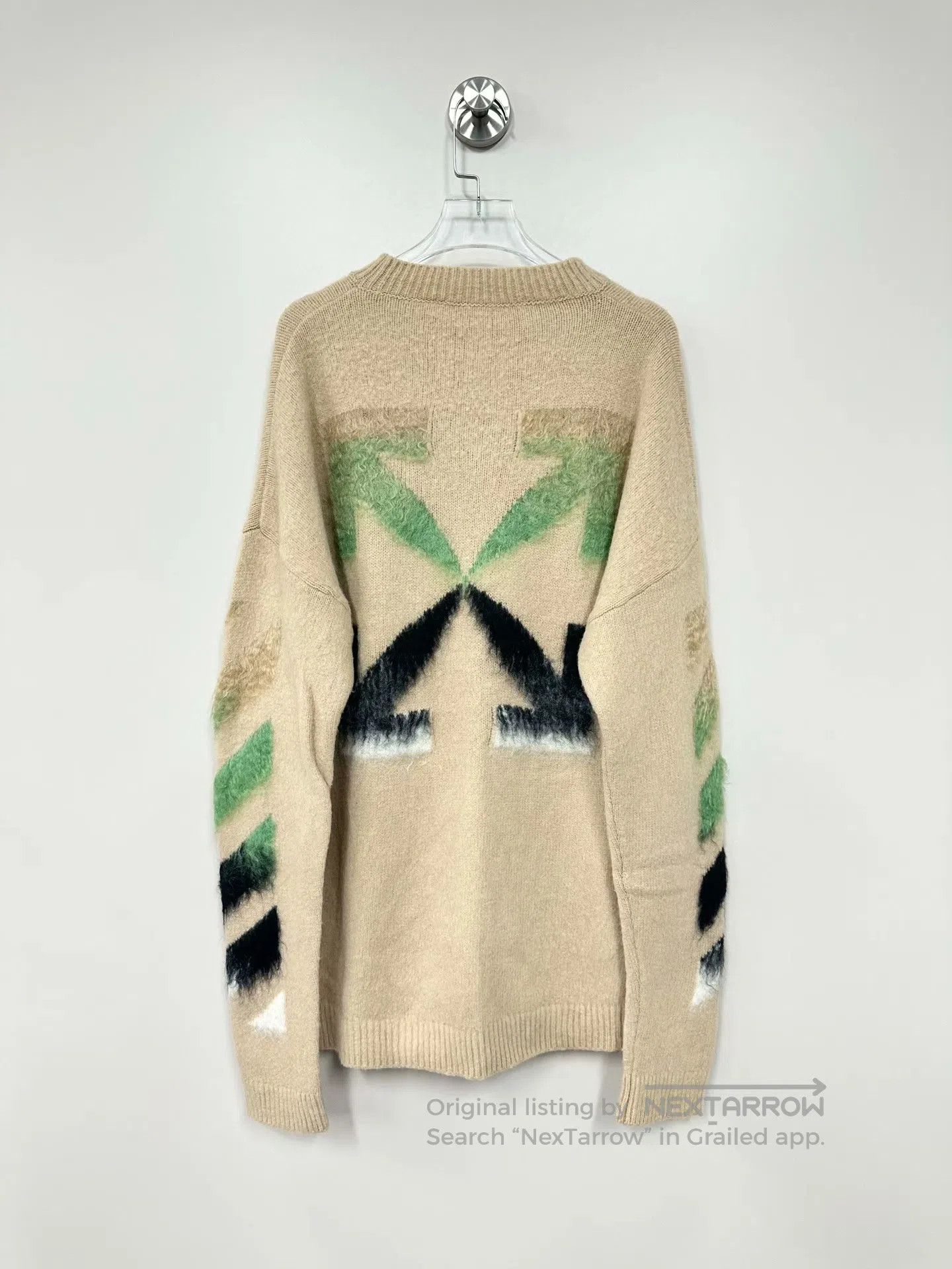Off-White off-white Khaki Gradient Arrow Knit Sweater| Size M / US 6-8 / IT 42-44 - 2 Thumbnail
