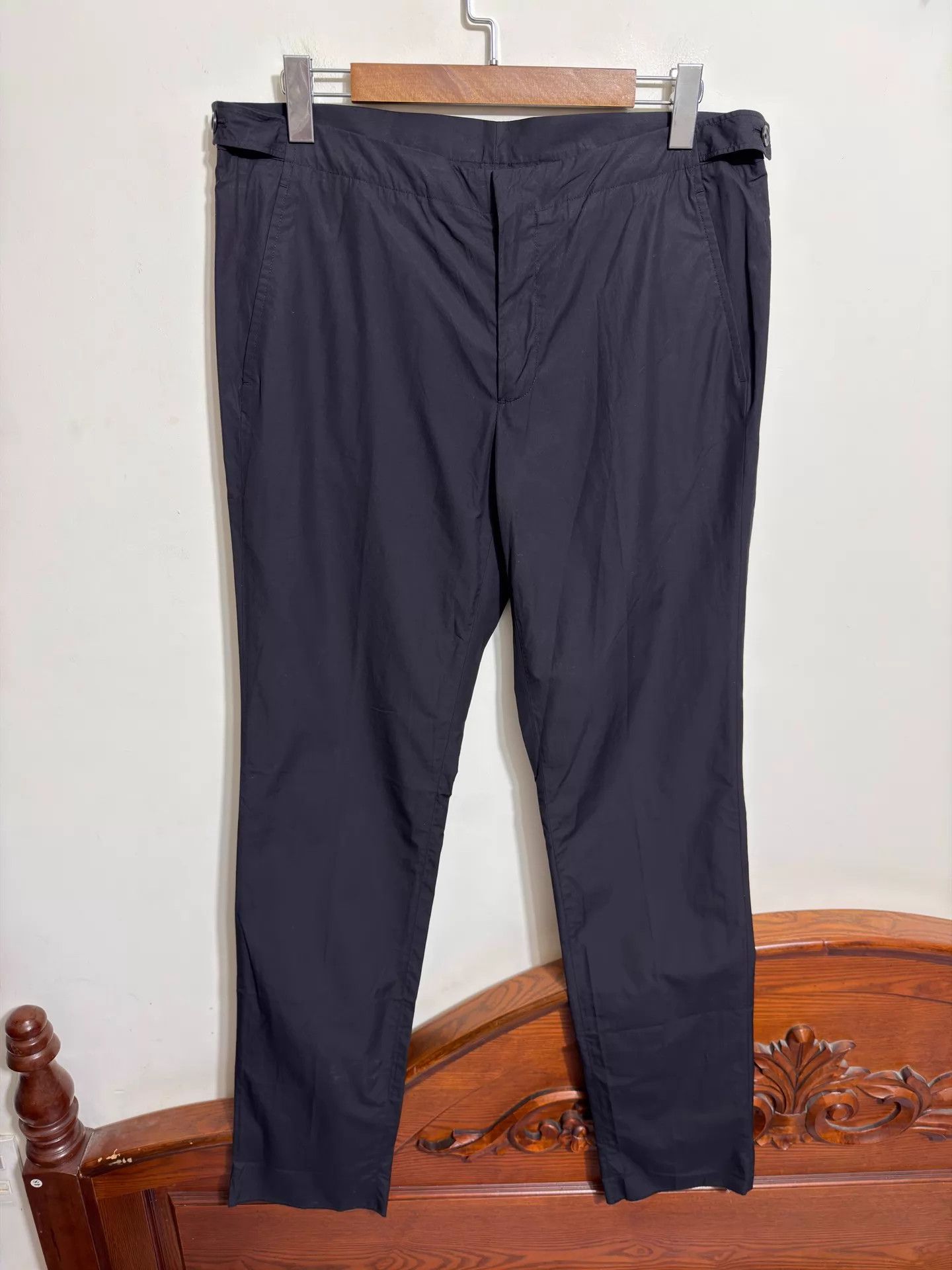 Jil Sander JIL SANDER Pleated Slim Black Trousers 46/50 ITALY Size US 34 / EU 50 - 1 Thumbnail