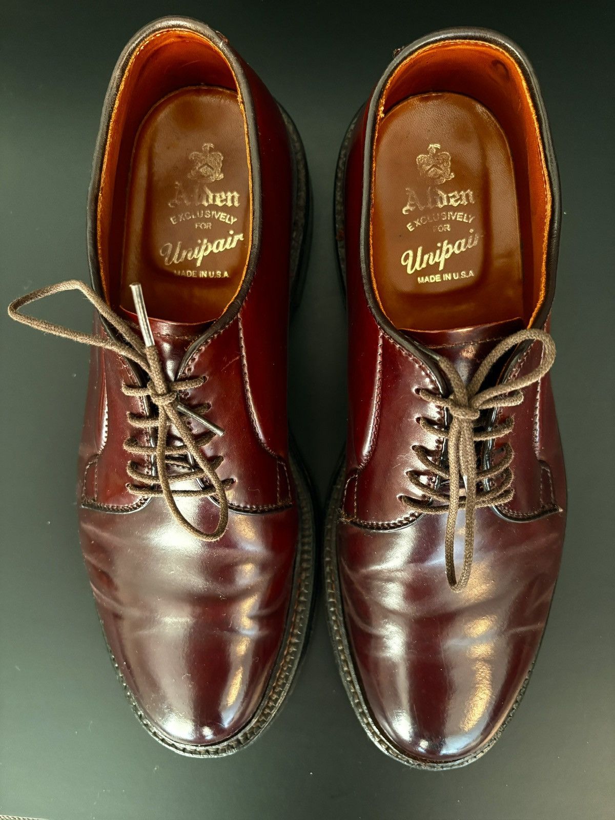 Alden Alden PTB 7.5 Color 8 Shell Cordovan Plain Toe Blucher Size US 7.5 / EU 40-41 - 6 Thumbnail