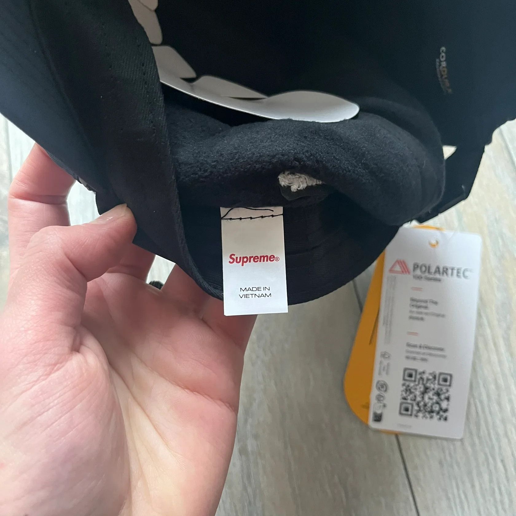 Supreme Supreme Polartec Lined Packable Earflap Camp Cap Black Size ONE SIZE - 9 Thumbnail