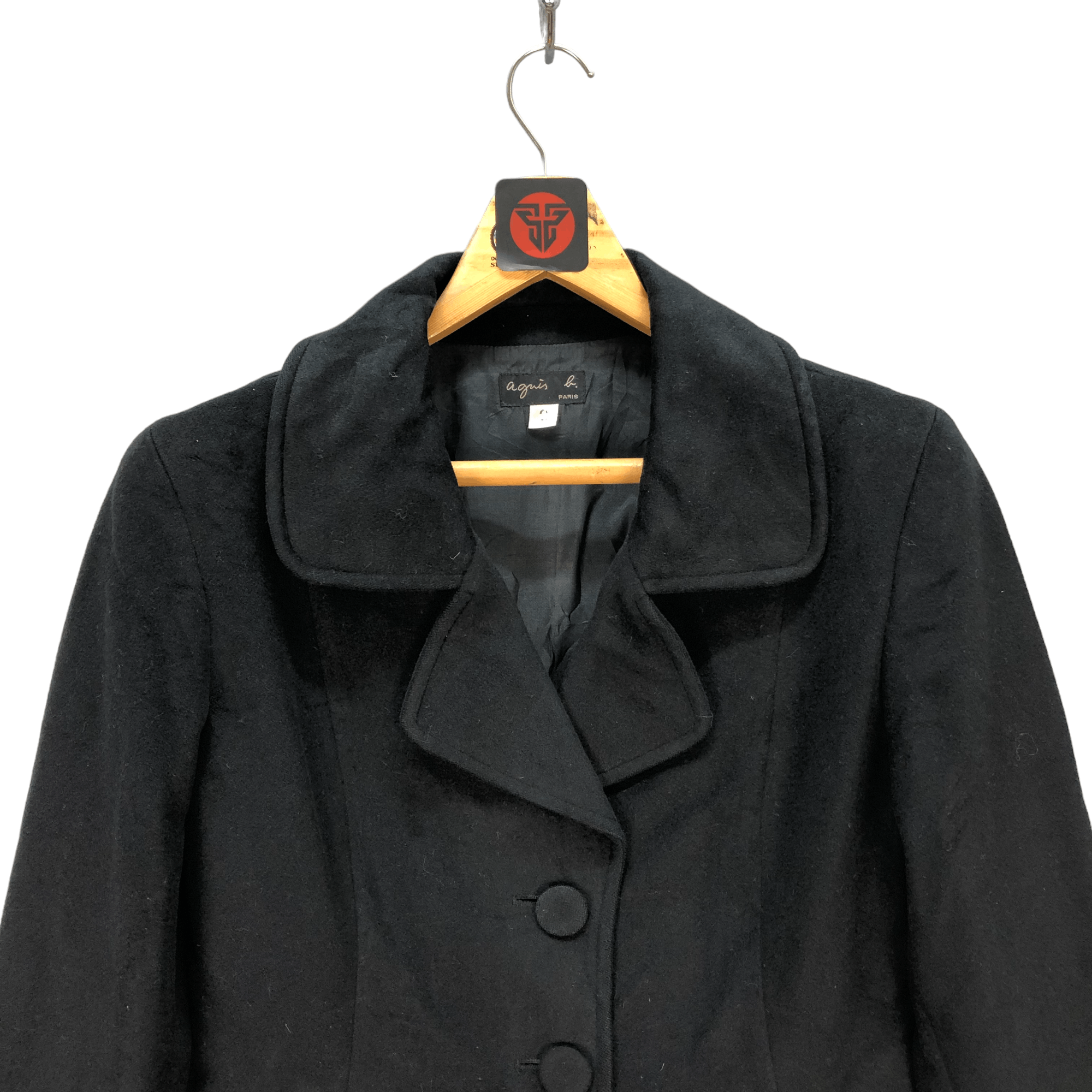 agnes b. AGNES B PARIS WOOL OVERCOAT #6262-56 Size S / US 4 / IT 40 - 2 Thumbnail