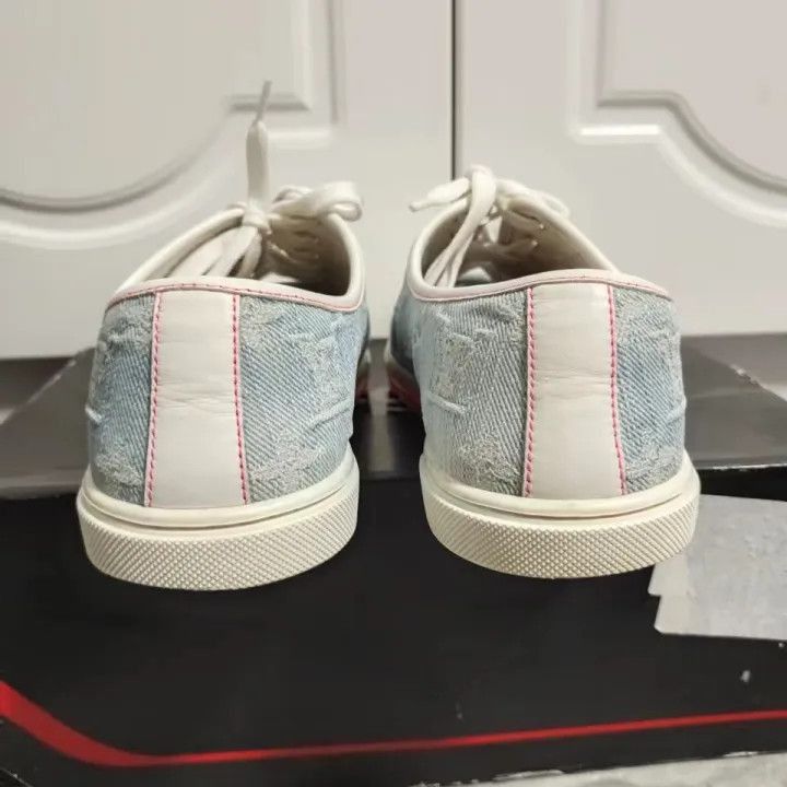 Louis Vuitton Louis Vuitton Denim Low-Top Sneakers -2508 Size US 5.5 / EU 38 - 1 Thumbnail