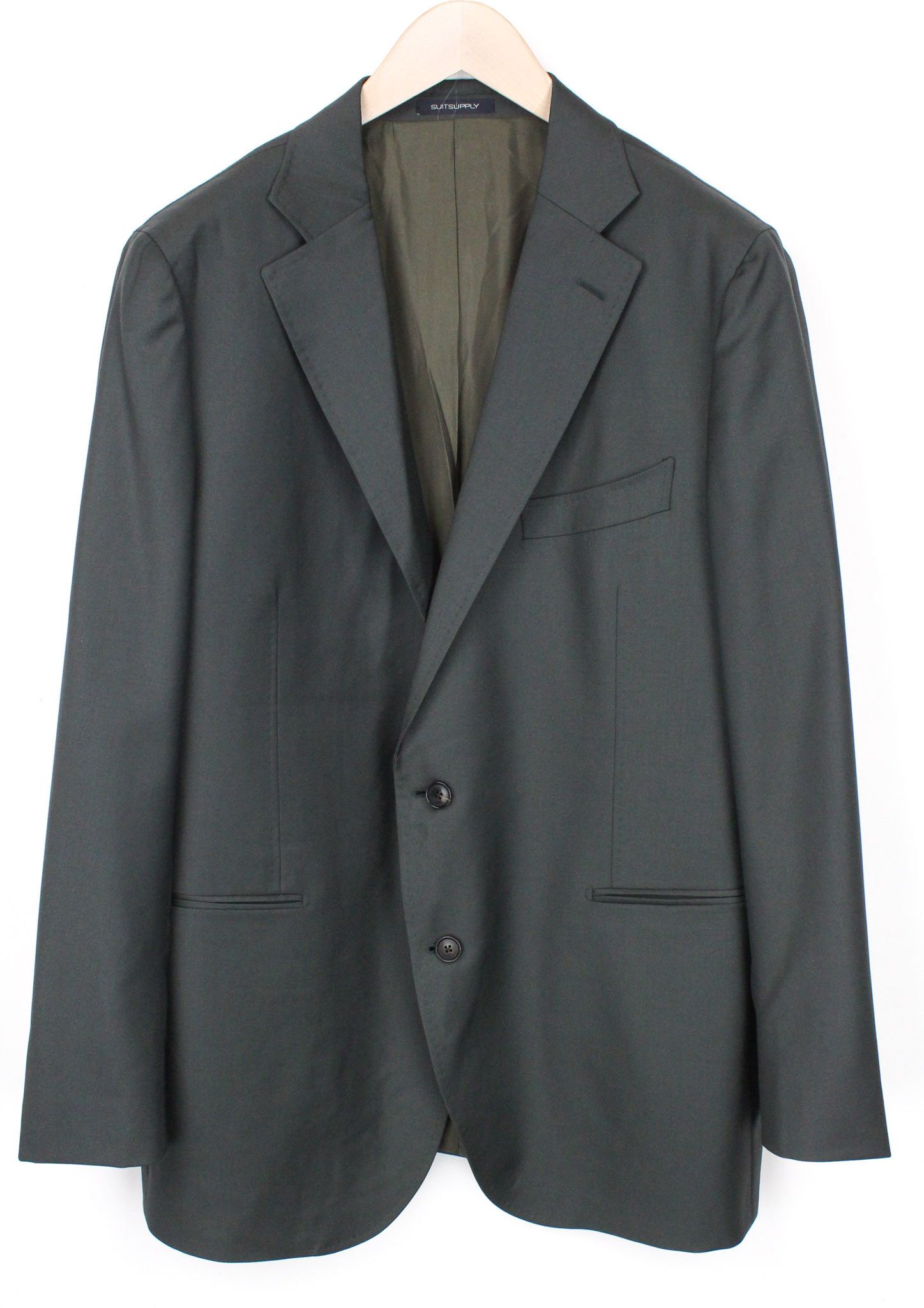 image of Suitsupply La Spalla Uk50R Green Wool Lined Blazer 71904, Men's