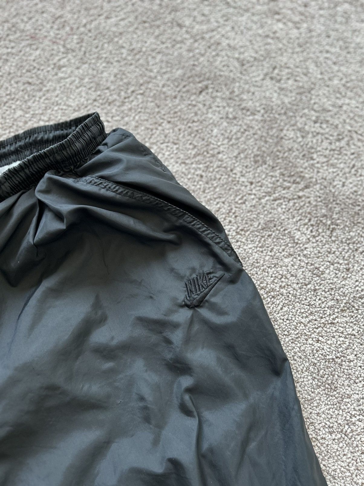 Nike × Vintage Vintage 90s Black On Black Nike Track Pants Size US 30 / EU 46 - 8 Thumbnail