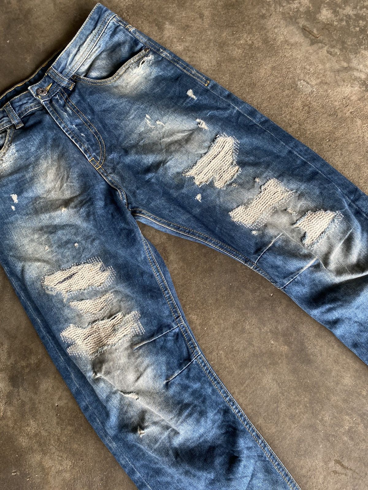 Diesel DIESEL RIPED DENIM PANTS Size 27" / US 4 / IT 40 - 2 Thumbnail