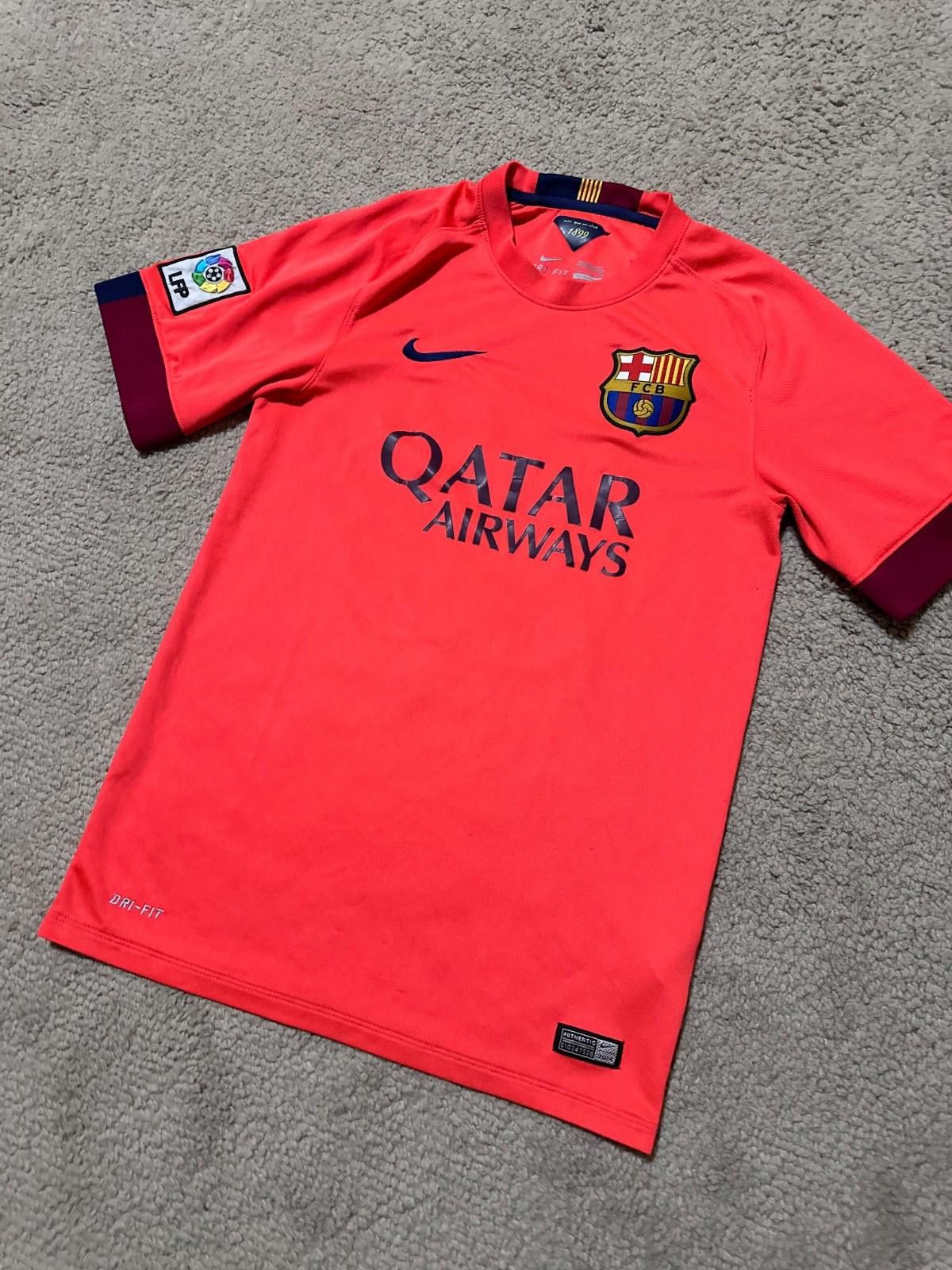 Nike BARCELONA 2014 FOOTBALL SHIRT SOCCER JERSEY NIKE MESSI #10 Size US S / EU 44-46 / 1 - 2 Thumbnail