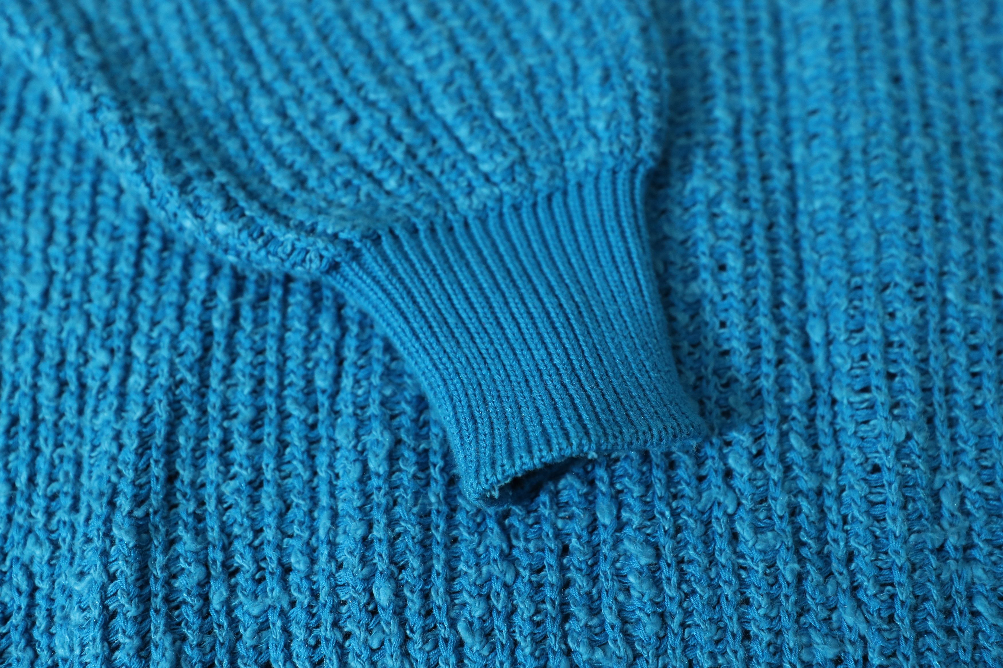 Vintage Modango Vintage Blue Knit Sweater (56) Size US XL / EU 56 / 4 - 4 Thumbnail