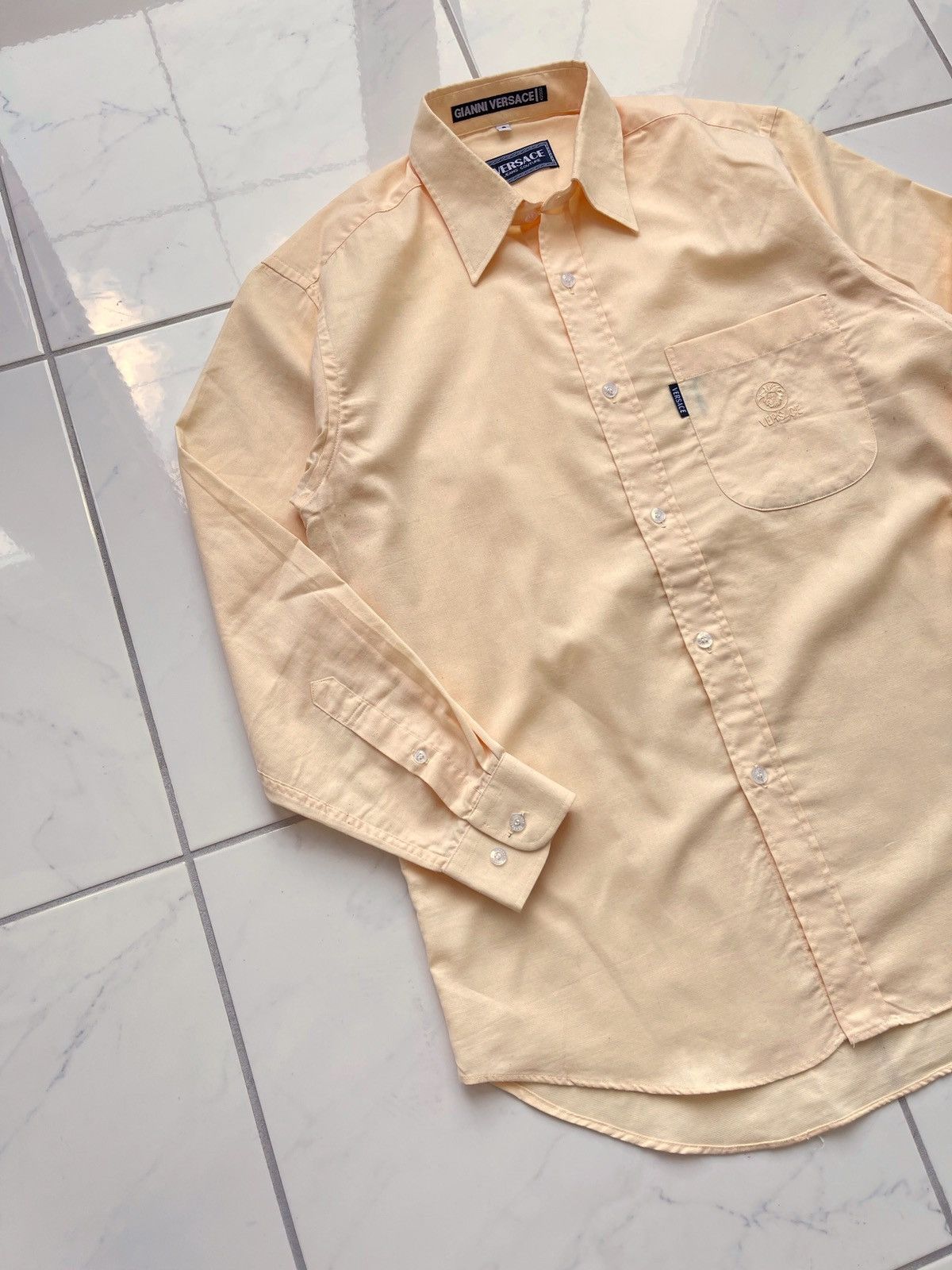 Versace × Versace Jeans Couture Vintage 90’s Gianni Versace Black Shirt Button Up Size US S / EU 44-46 / 1 - 2 Thumbnail
