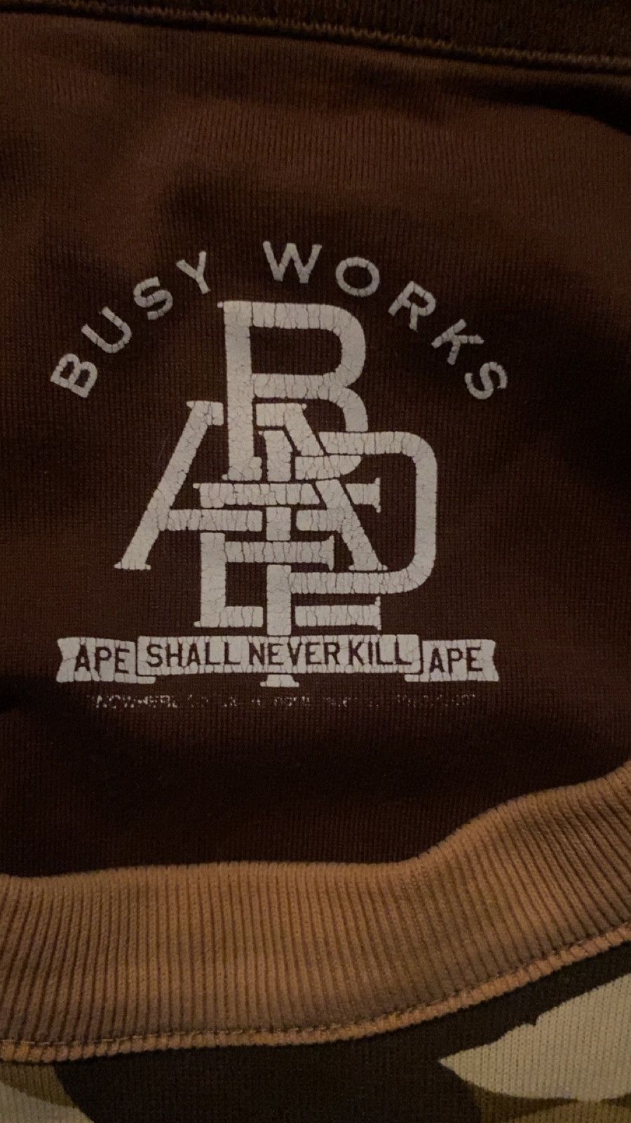 Bape Reversible Beige Camo Bape x Busy Works Long Sleeve Size US L / EU 52-54 / 3 - 5 Thumbnail