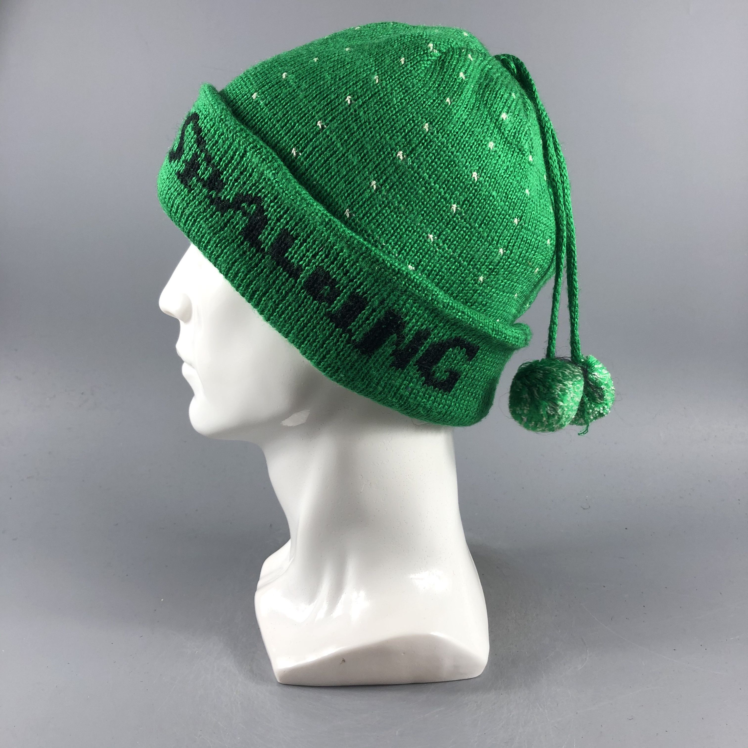 Spalding × Vintage Spalding Pom Pom String Beanie Snow Hat Snow Cap -D139 Size ONE SIZE - 1 Thumbnail