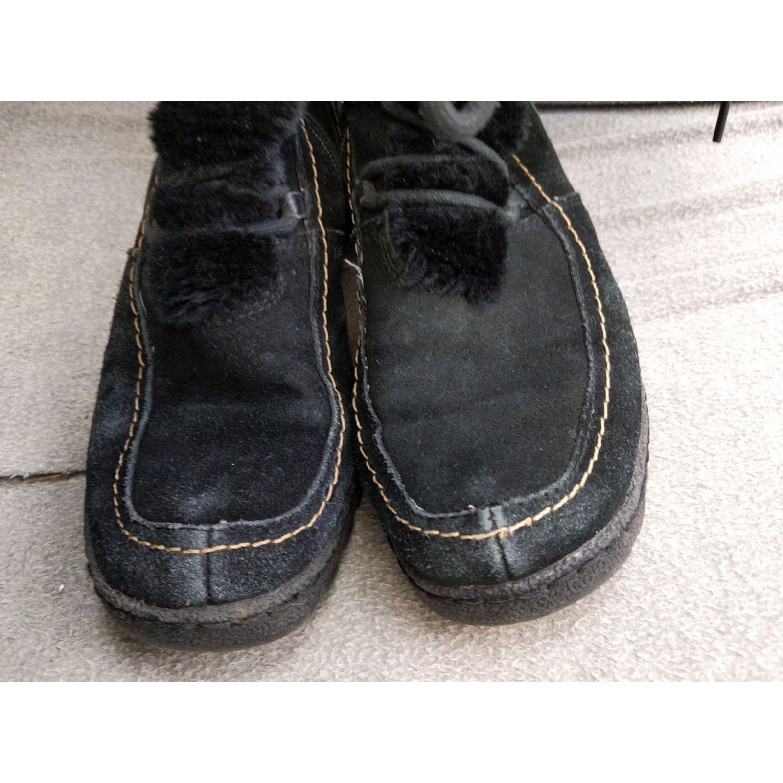 Vintage Baretraps Baylee Snow Boots Womens Size 7.5 38 Black Suede Mid Calf Faux Fur Zip Size US 8 / IT 38 - 3 Thumbnail