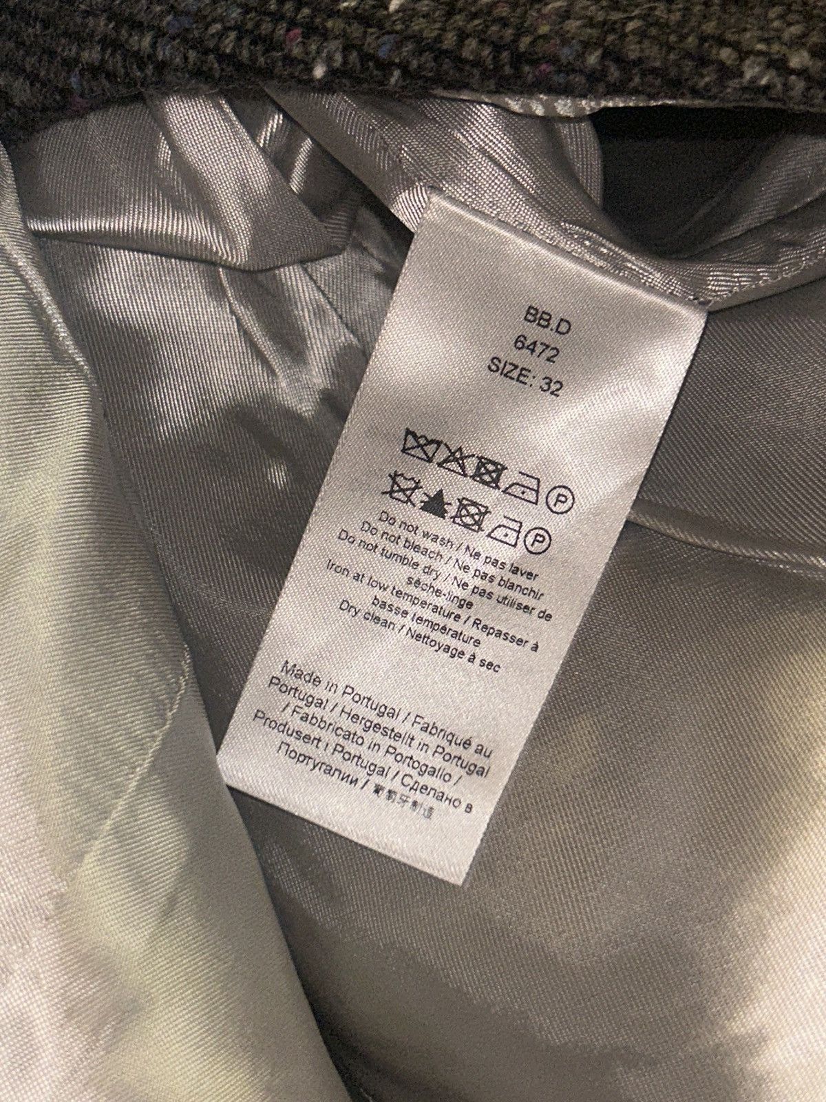 Ganni GANNI Donegal wool-blend bouclé-tweed jacket Anthracite Size XS / US 0-2 / IT 36-38 - 9 Thumbnail